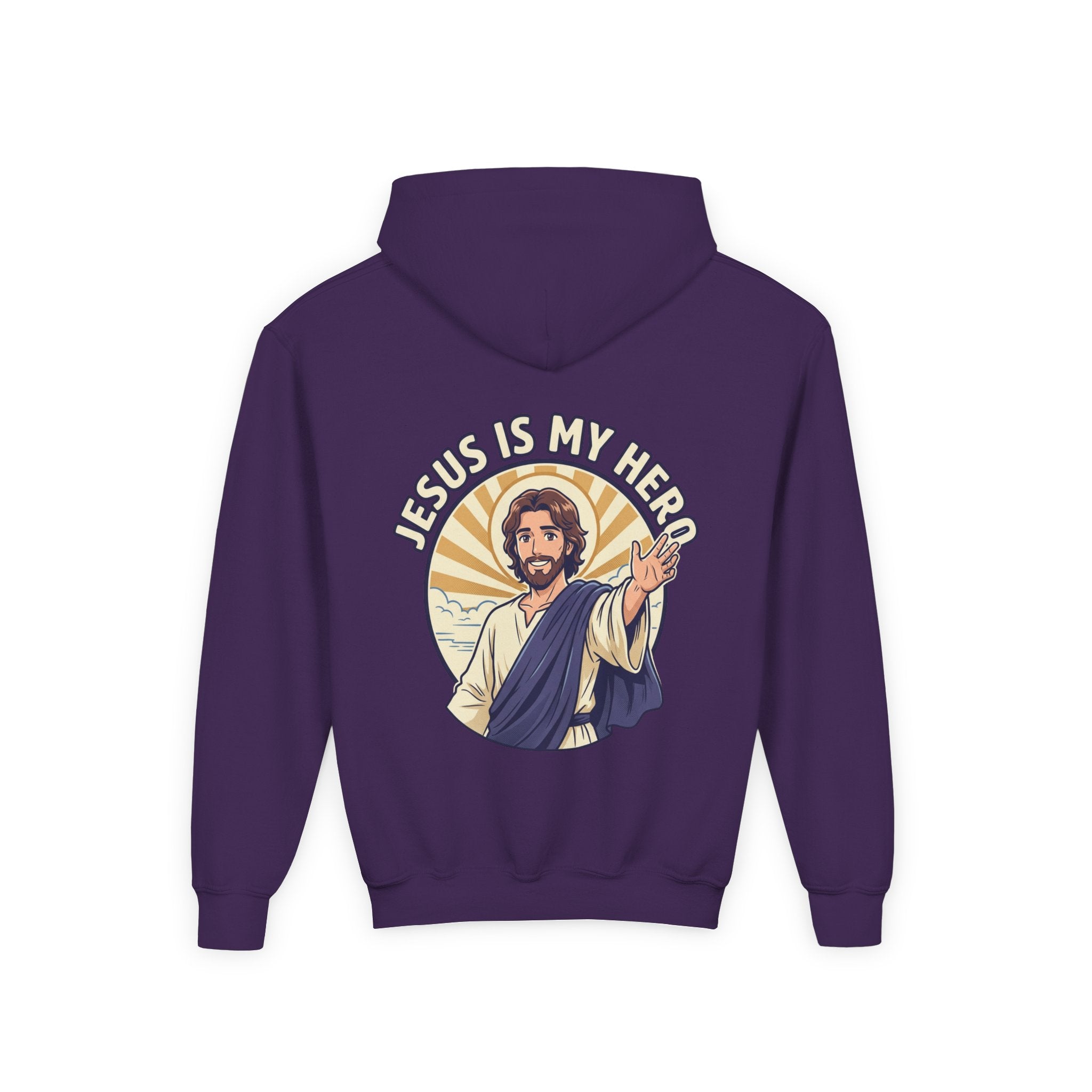 FTF - 'Jesus Is My Hero' Christian Faith Pullover (For The Fathers Logo)