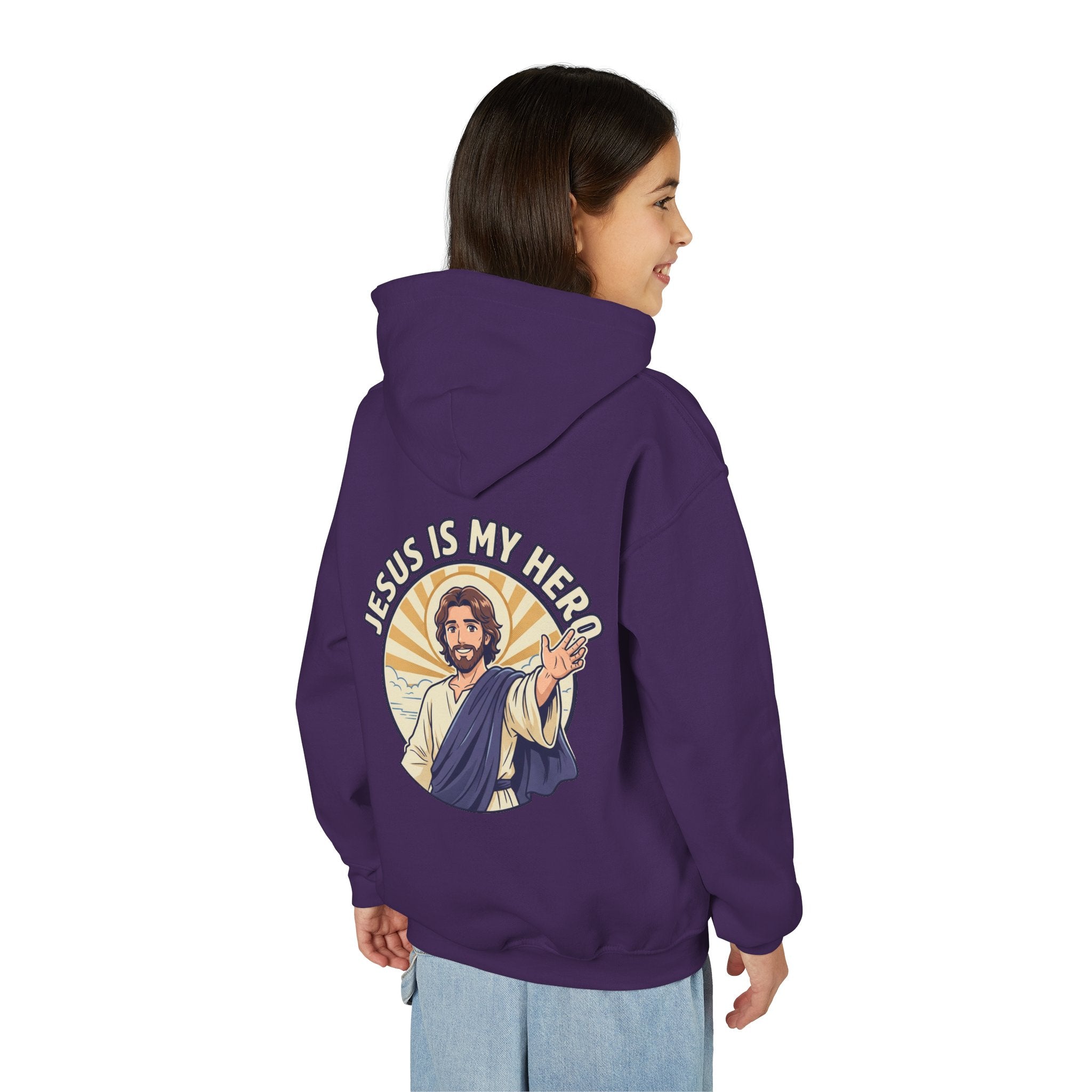 FTF - 'Jesus Is My Hero' Christian Faith Pullover (For The Fathers Logo)