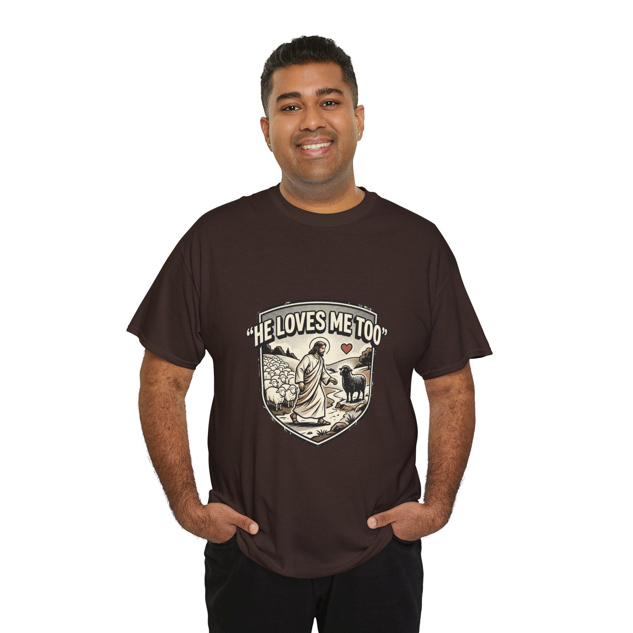He Loves Me Too T-Shirt — Christian Shepherd & Lamb Faith Tee