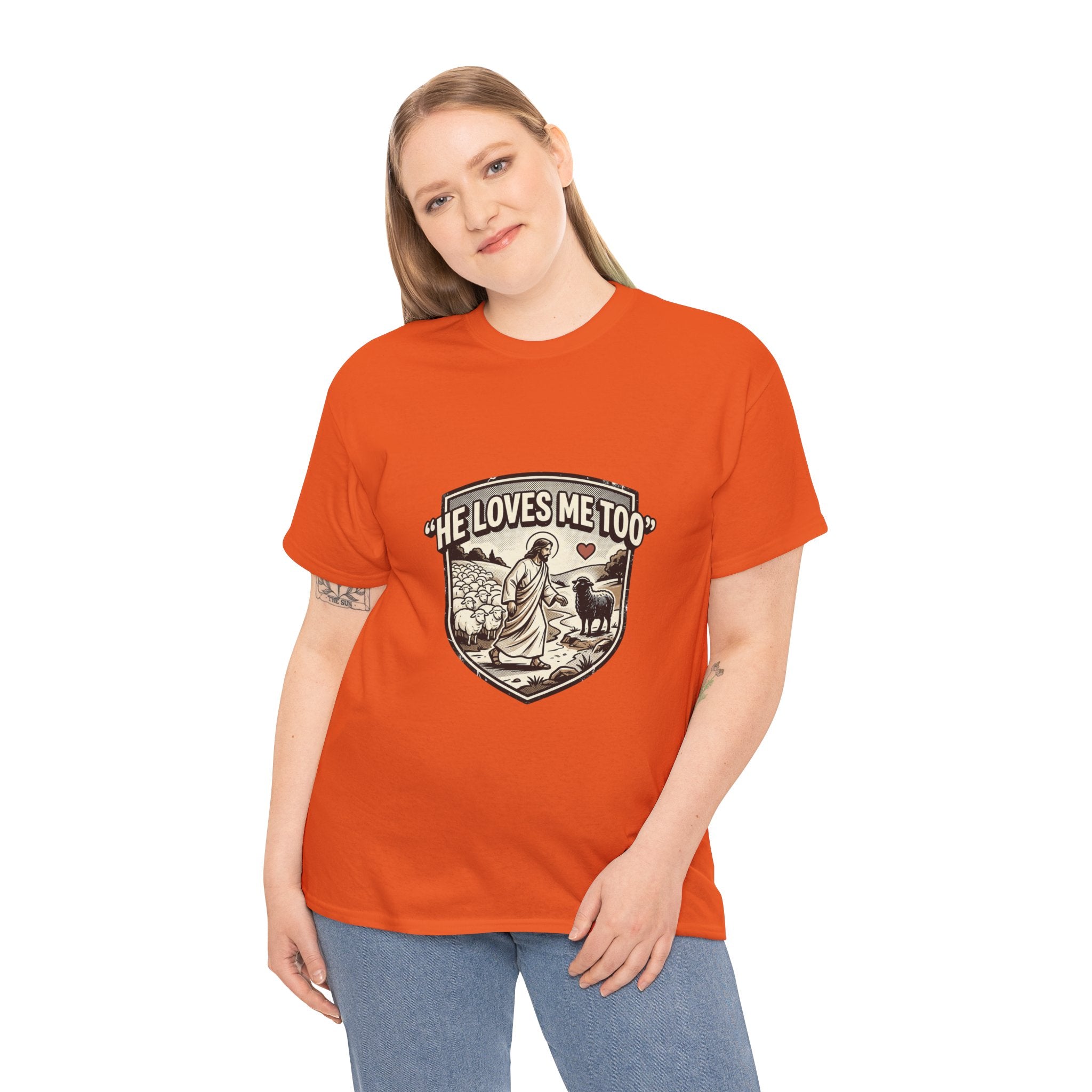 He Loves Me Too T-Shirt — Christian Shepherd & Lamb Faith Tee