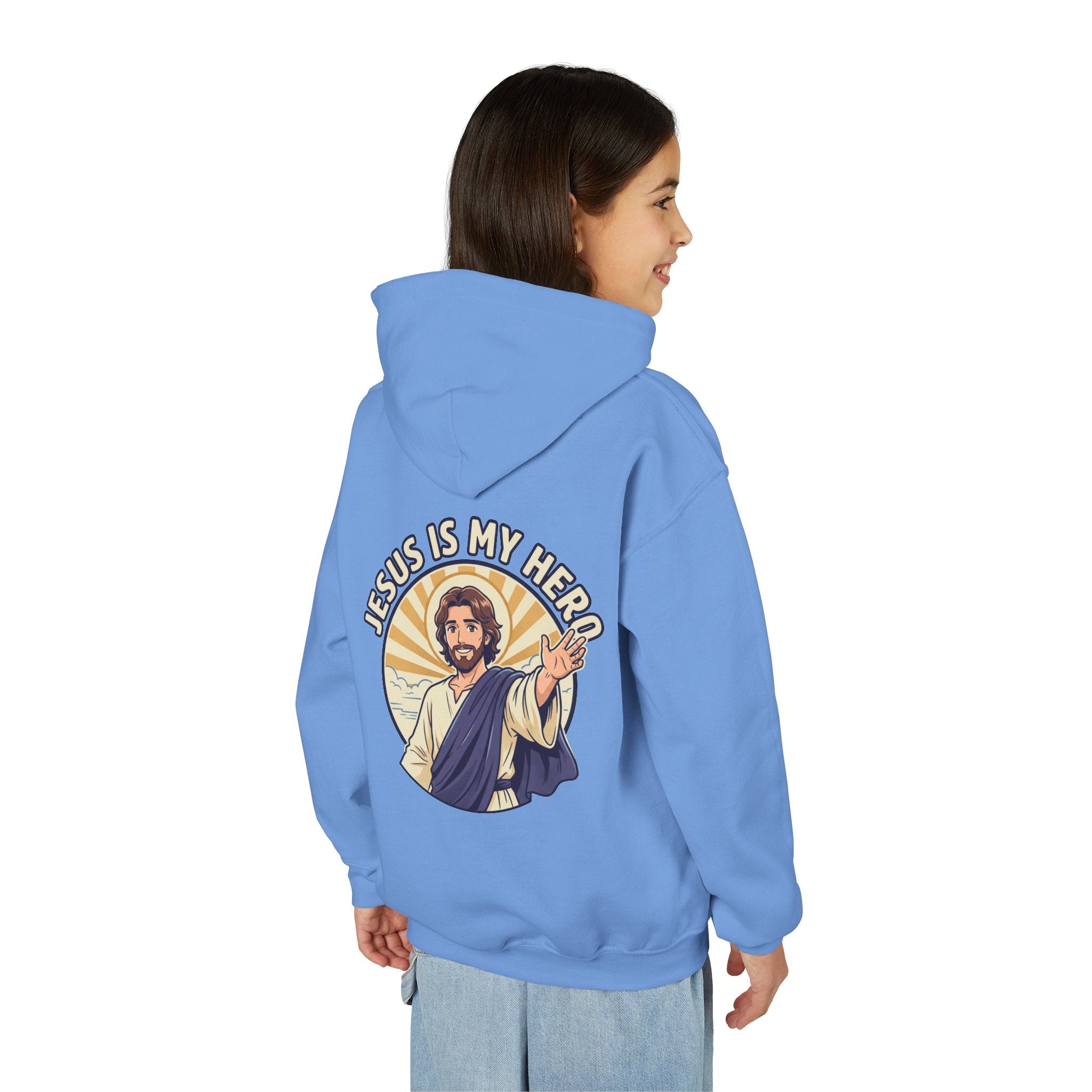FTF - 'Jesus Is My Hero' Christian Faith Pullover (For The Fathers Logo)