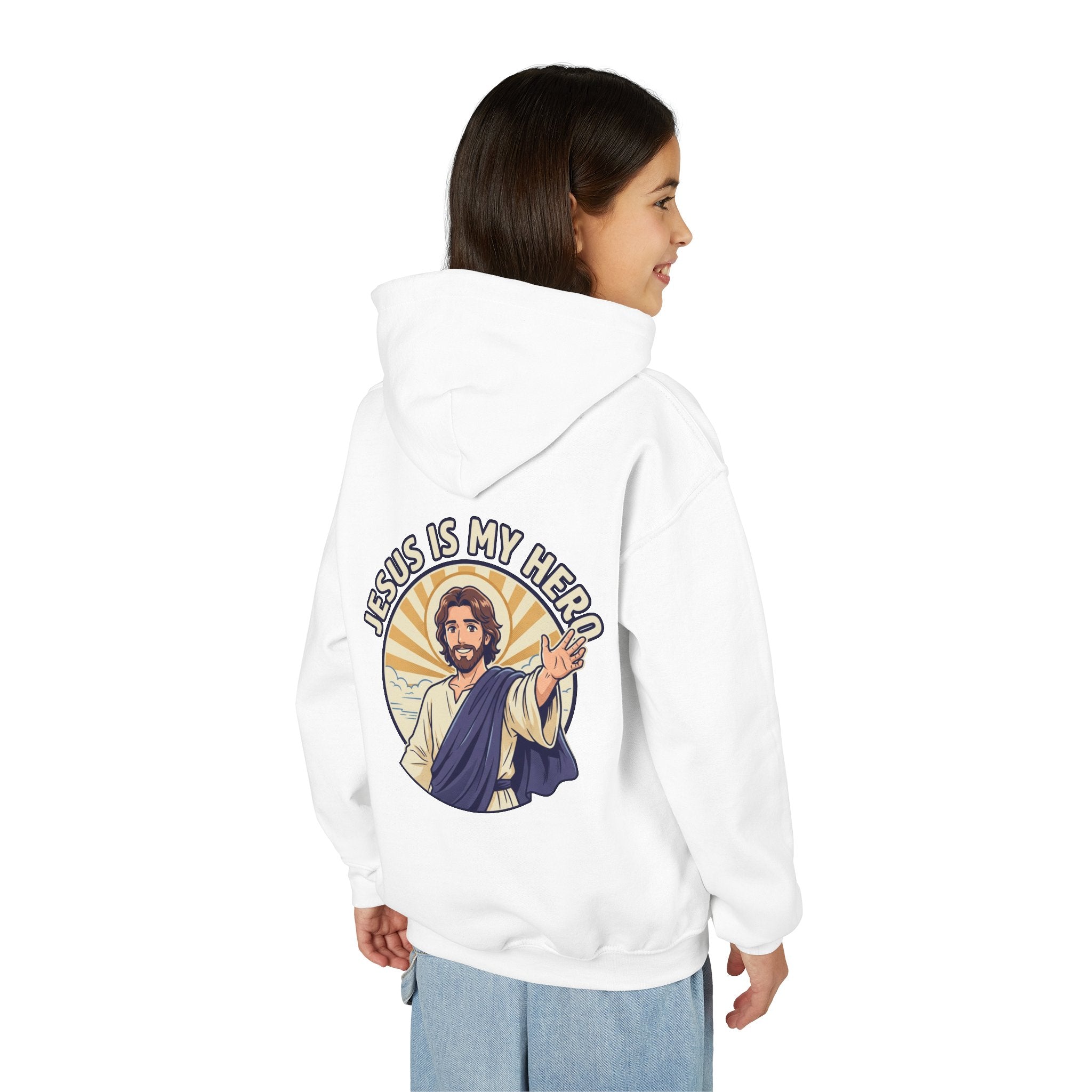 FTF - 'Jesus Is My Hero' Christian Faith Pullover (For The Fathers Logo)