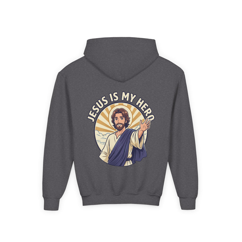 FTF - 'Jesus Is My Hero' Christian Faith Pullover (For The Fathers Logo)