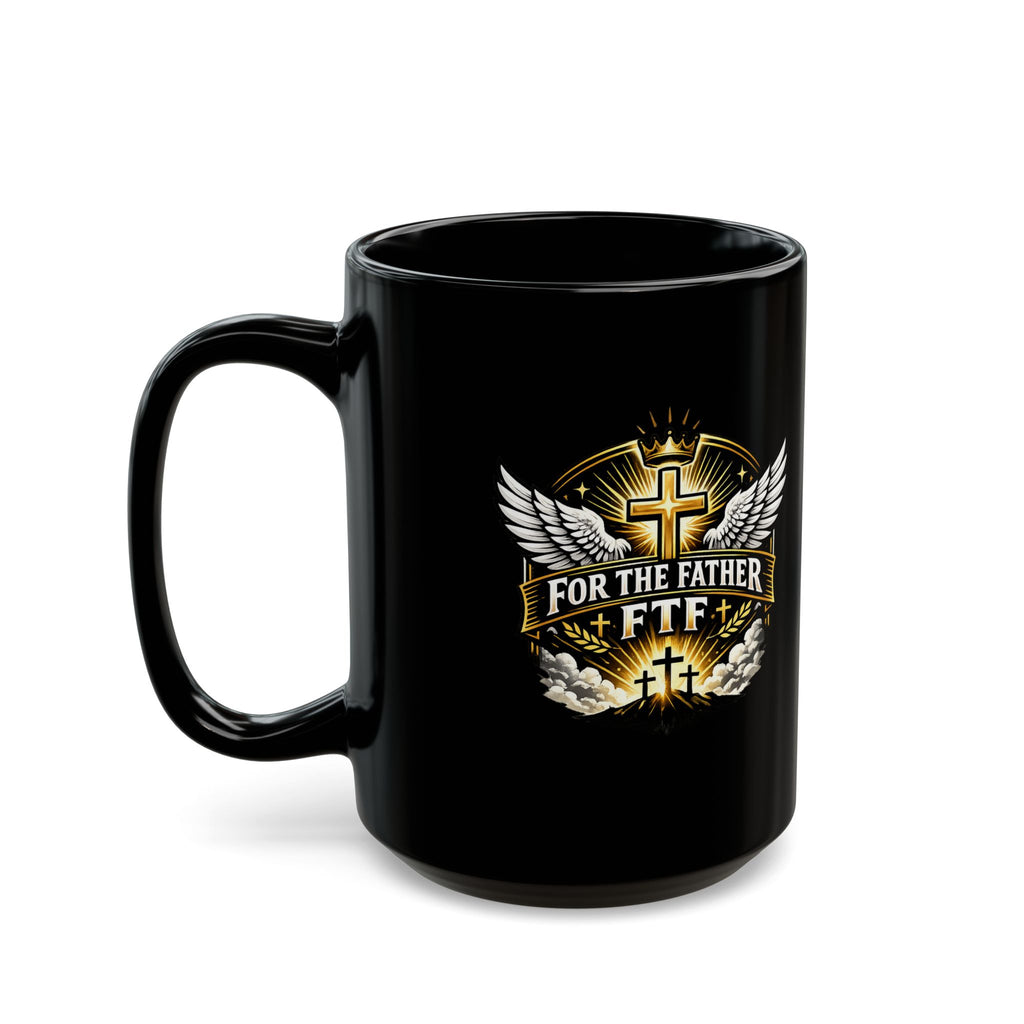 Jesus Is My Hero Black Mug — Christian Faith Coffee Cup (11oz/15oz)