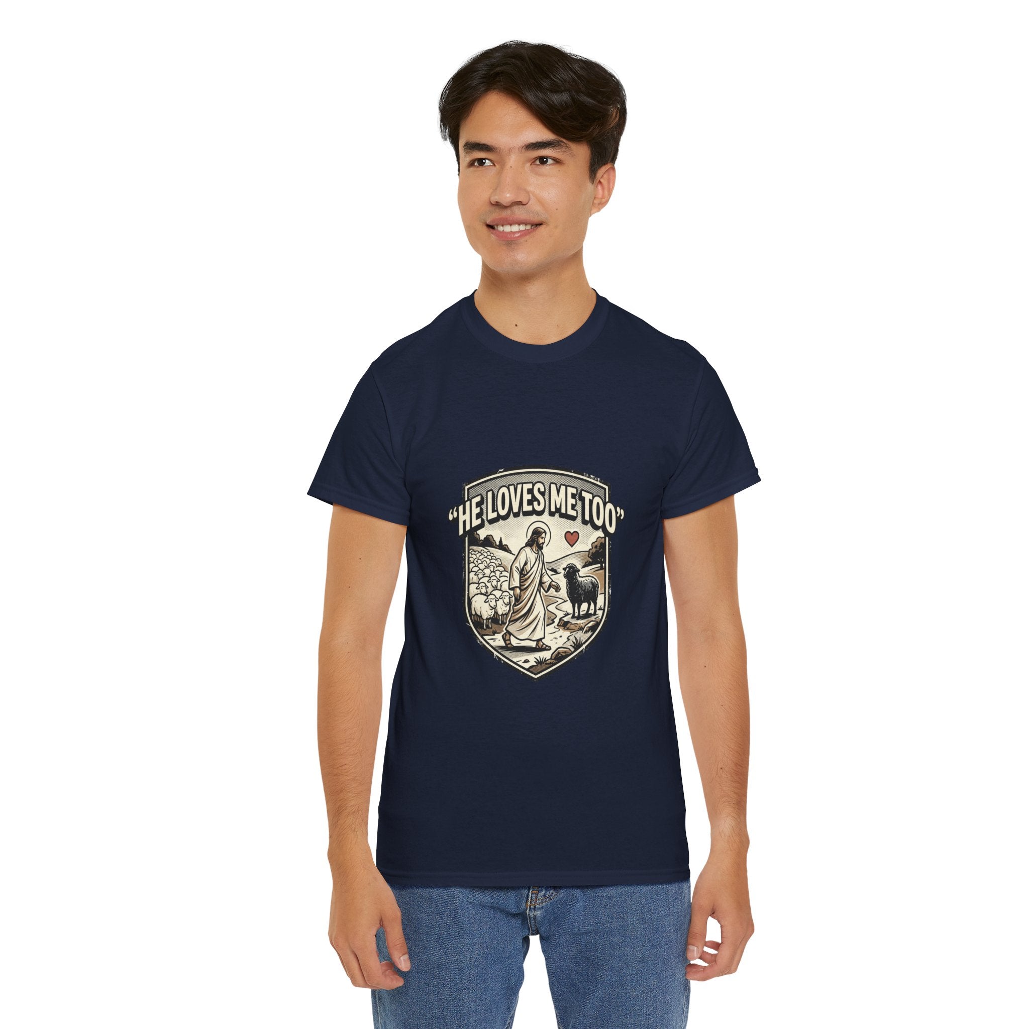 He Loves Me Too T-Shirt — Christian Shepherd & Lamb Faith Tee