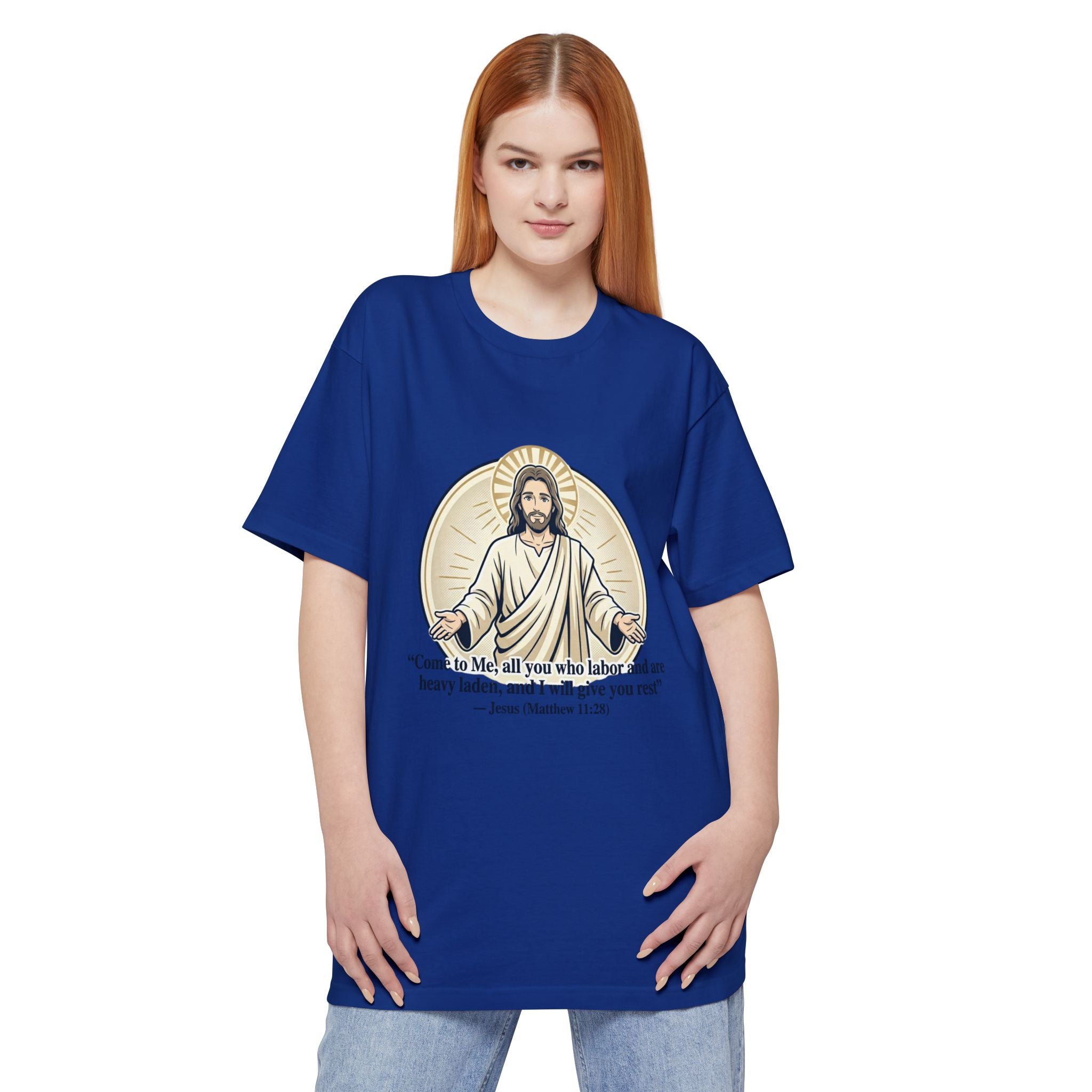 Jesus – Matthew 11:28 (Big & Tall) Christian Faith Tee