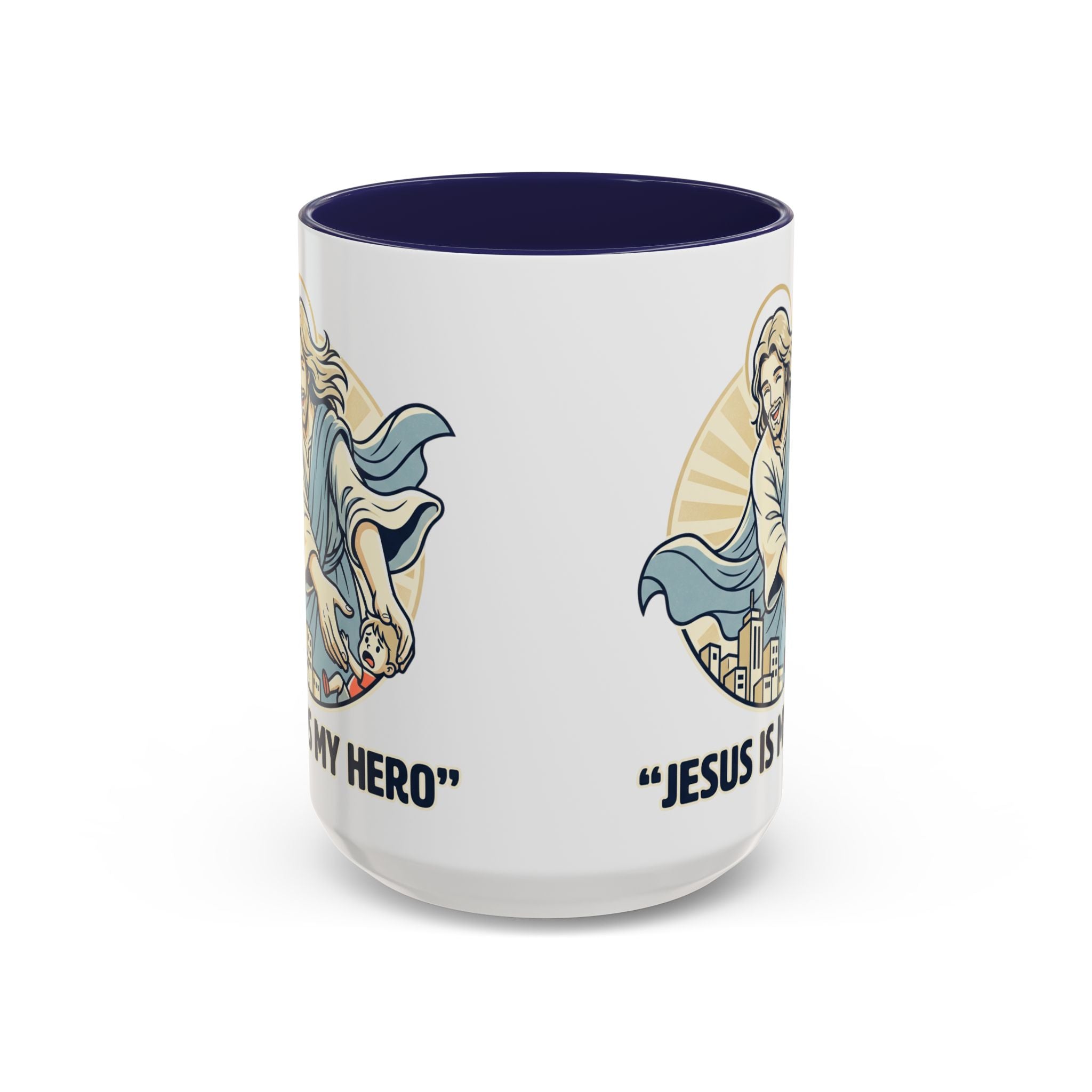 Jesus is my Hero - Accent Coffee Mug (11, 15oz)
