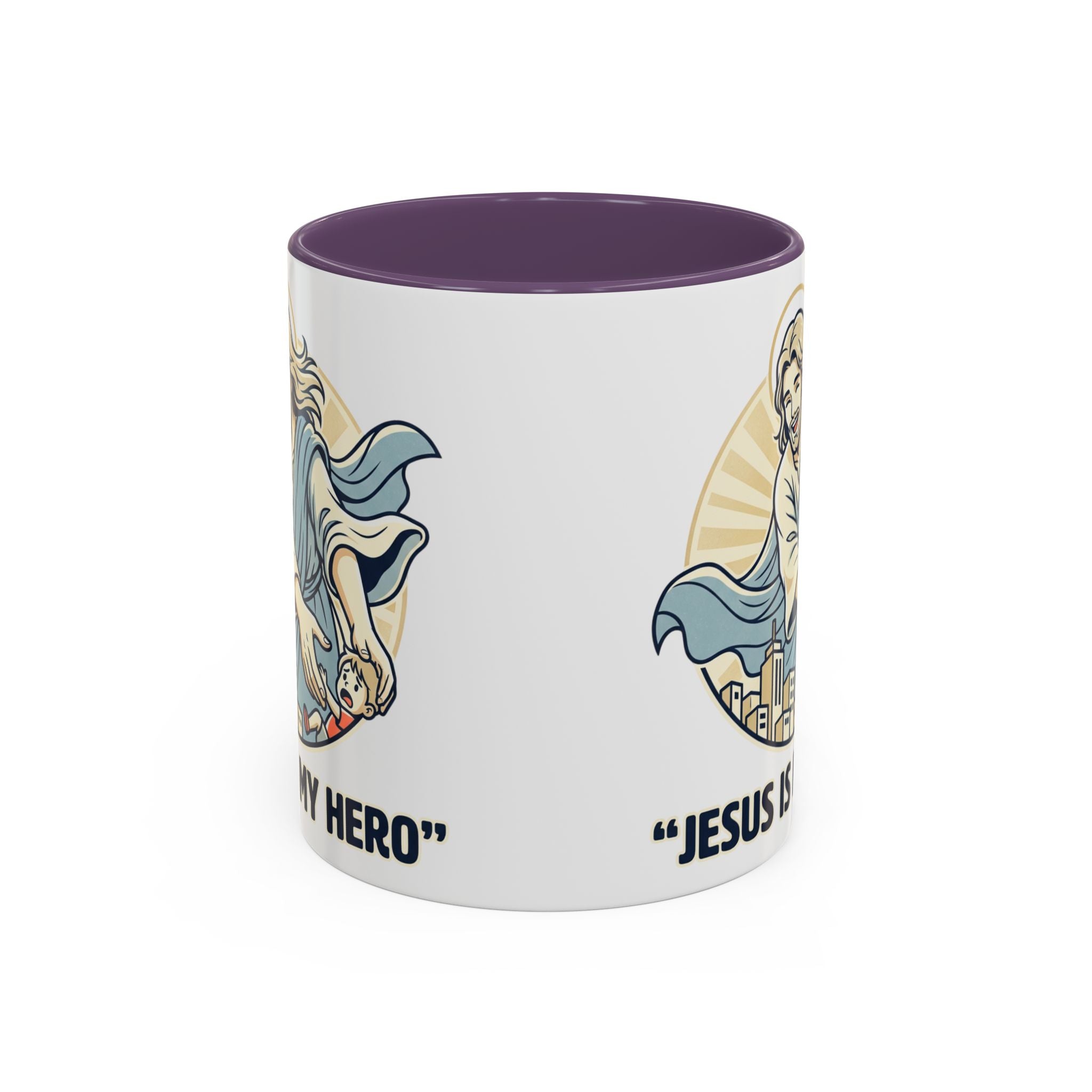 Jesus is my Hero - Accent Coffee Mug (11, 15oz)