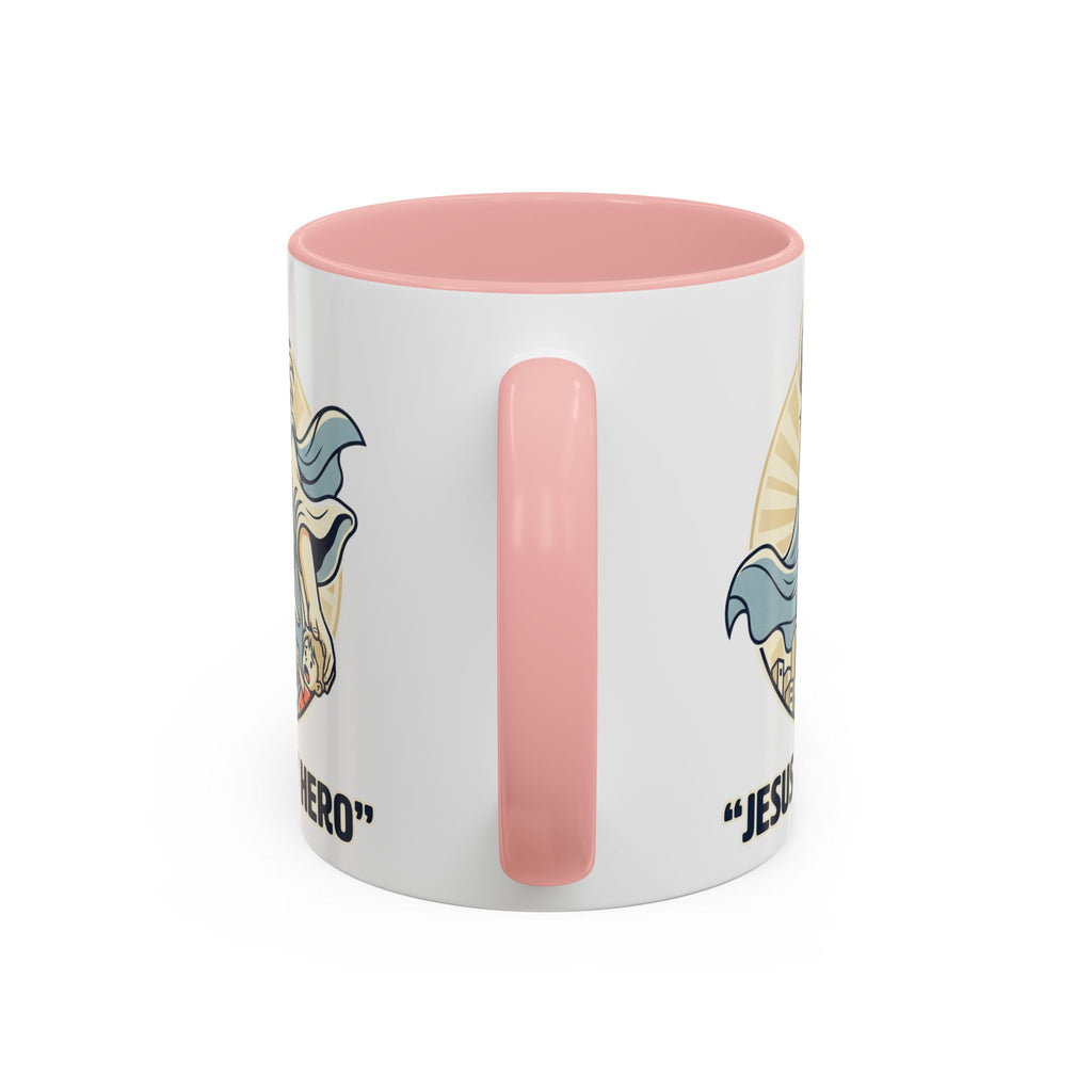 Jesus is my Hero - Accent Coffee Mug (11, 15oz)