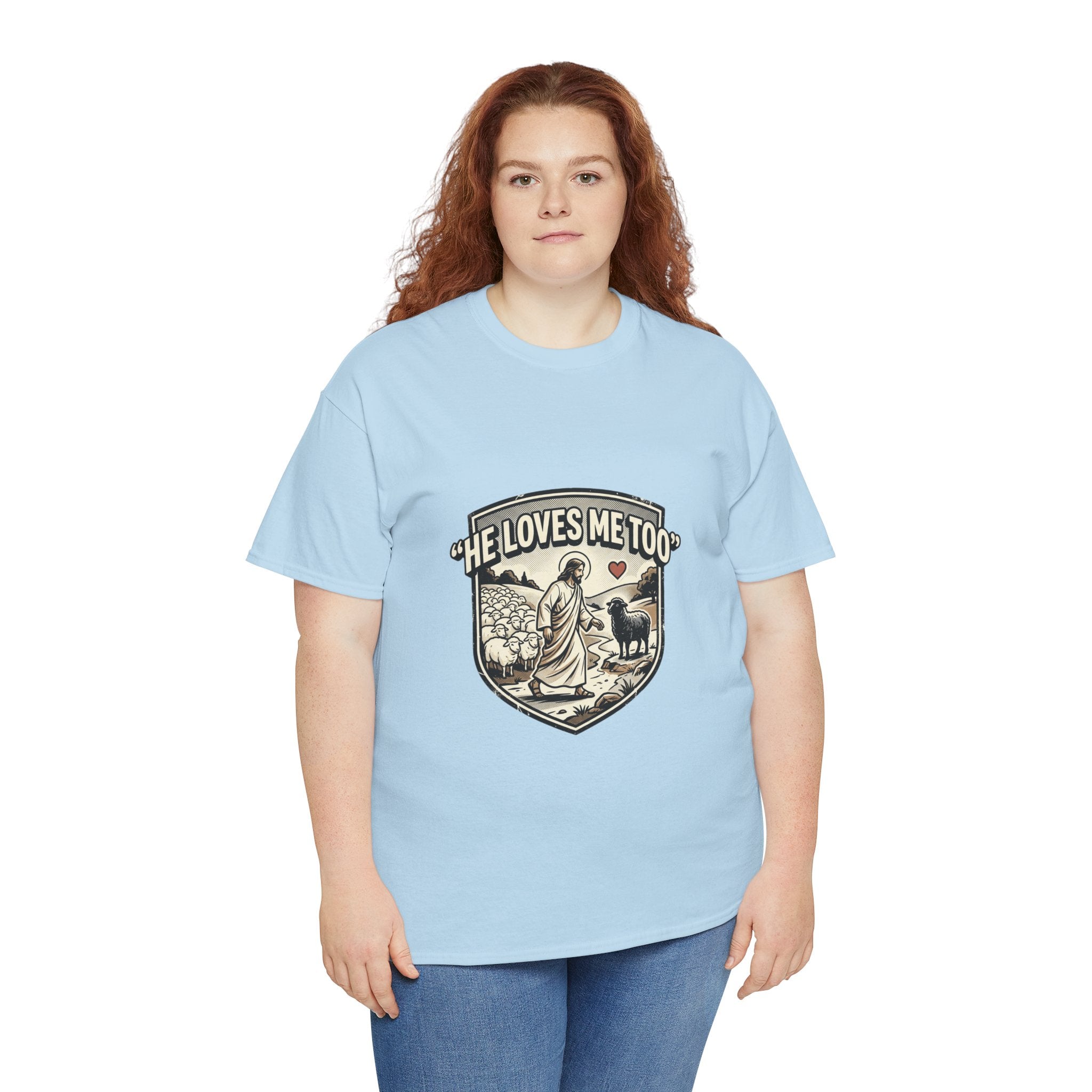 He Loves Me Too T-Shirt — Christian Shepherd & Lamb Faith Tee