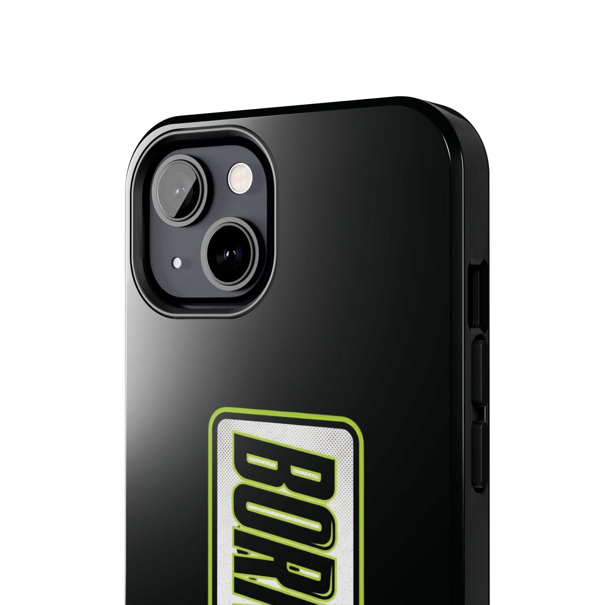 BORNAGAIN vertical logo Phone Case | Black protective tough case