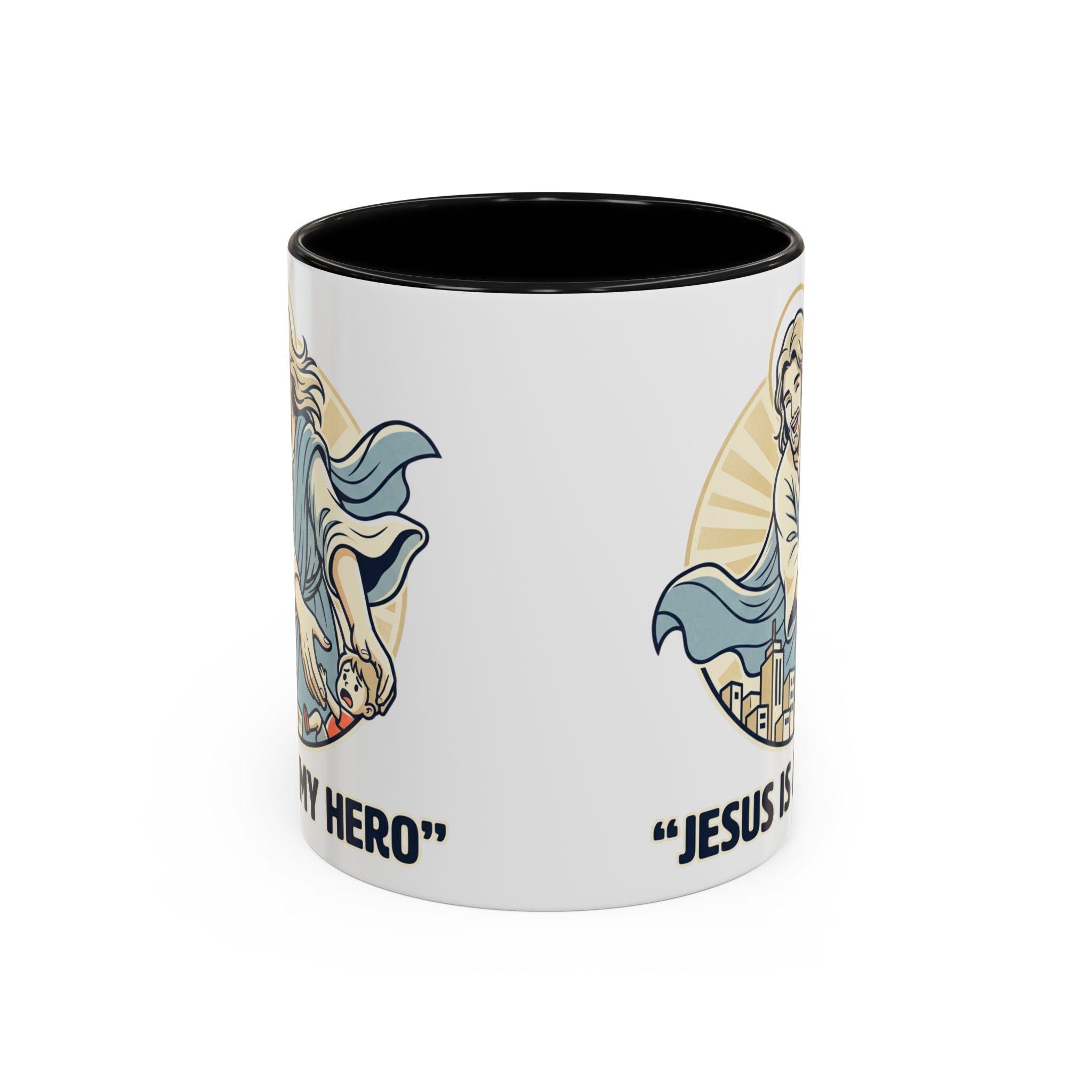 Jesus is my Hero - Accent Coffee Mug (11, 15oz)