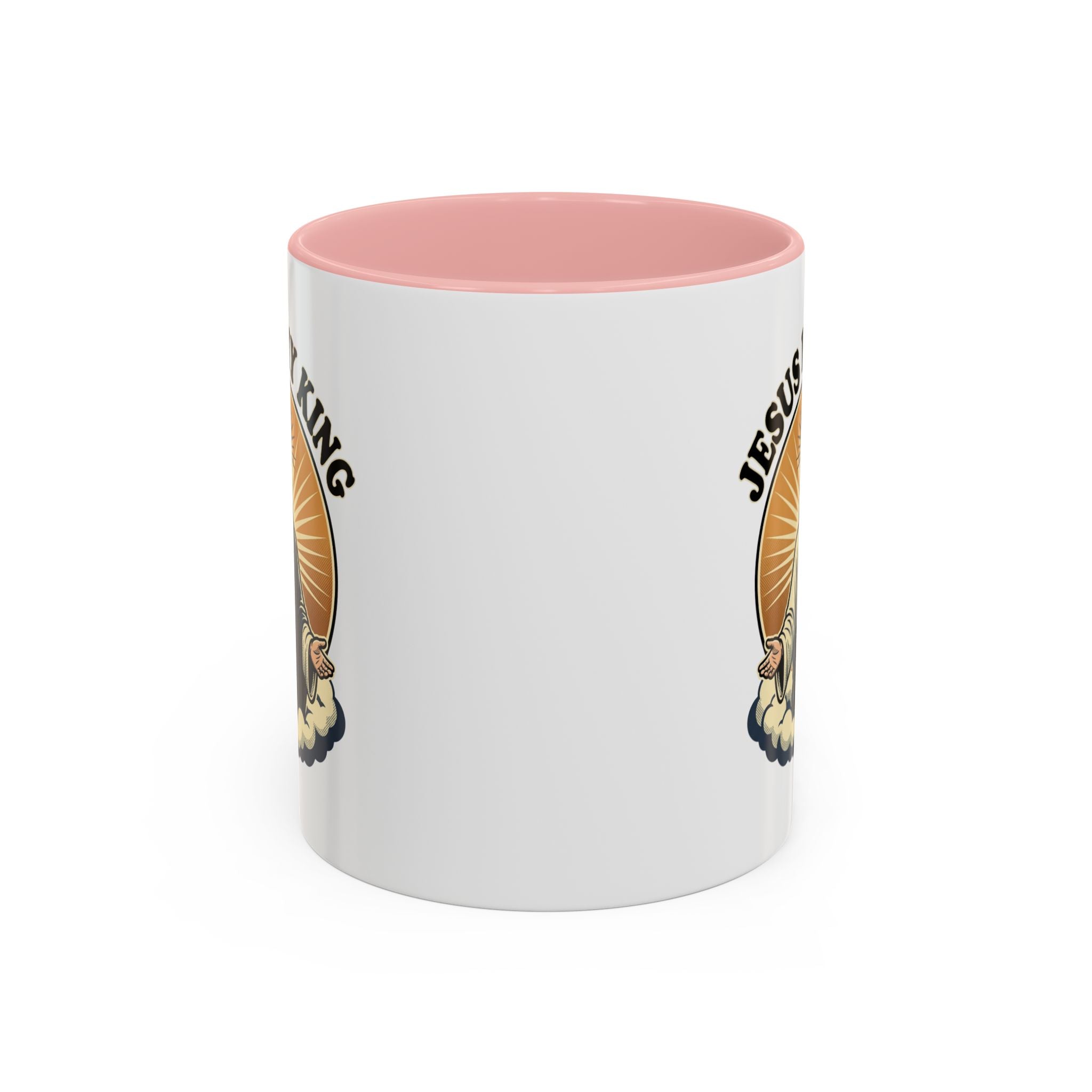 Jesus Is My King Accent Coffee Mug — Christian Religious Ceramic Mug (11/15oz)