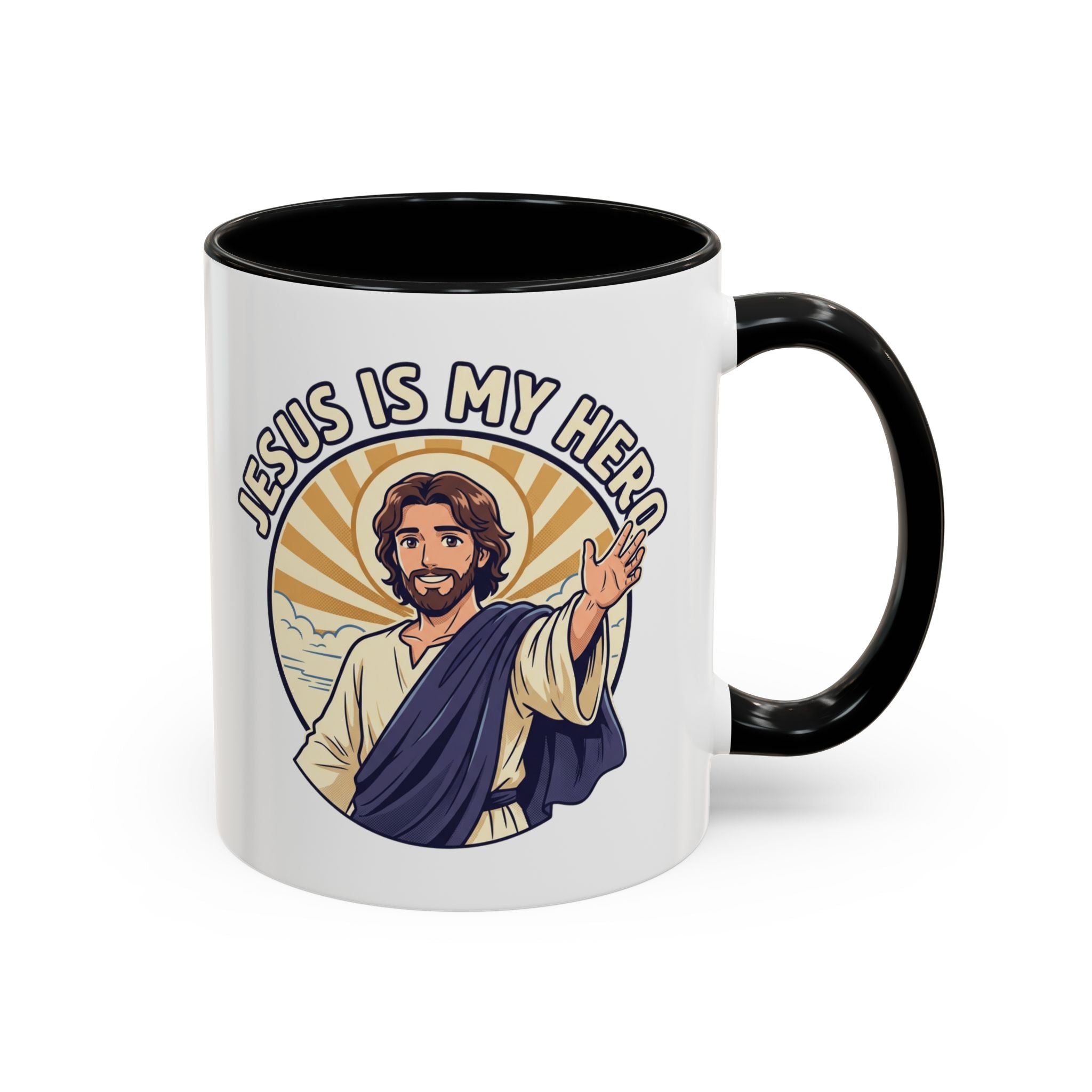 Religious Accent Coffee Mug – "For The Father (FTF)" Cross & Wings Christian Gift