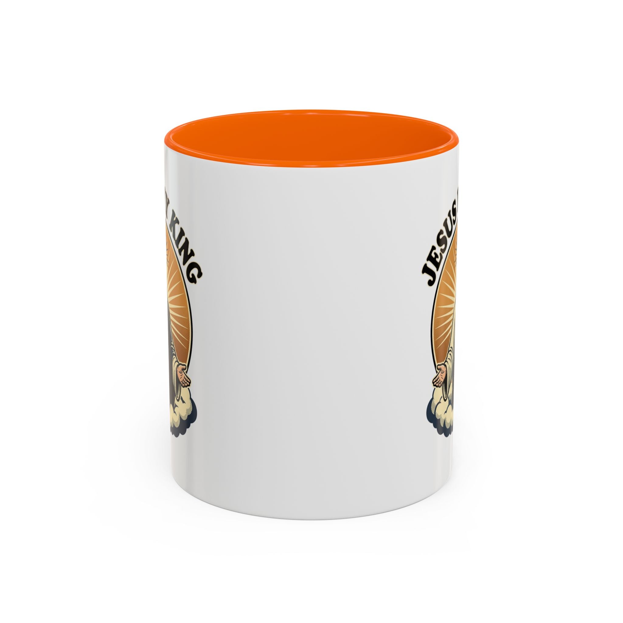 Jesus Is My King Accent Coffee Mug — Christian Religious Ceramic Mug (11/15oz)