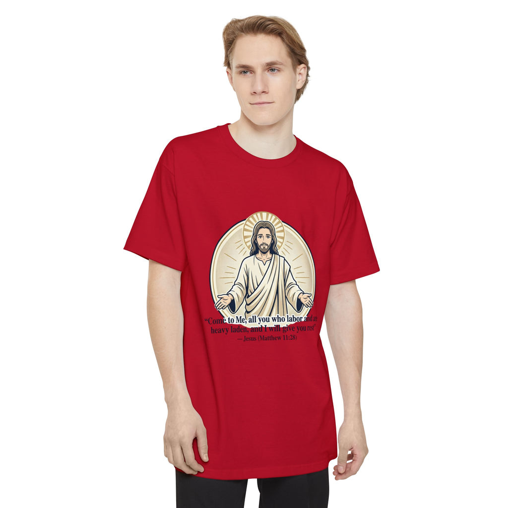 Jesus – Matthew 11:28 (Big & Tall) Christian Faith Tee