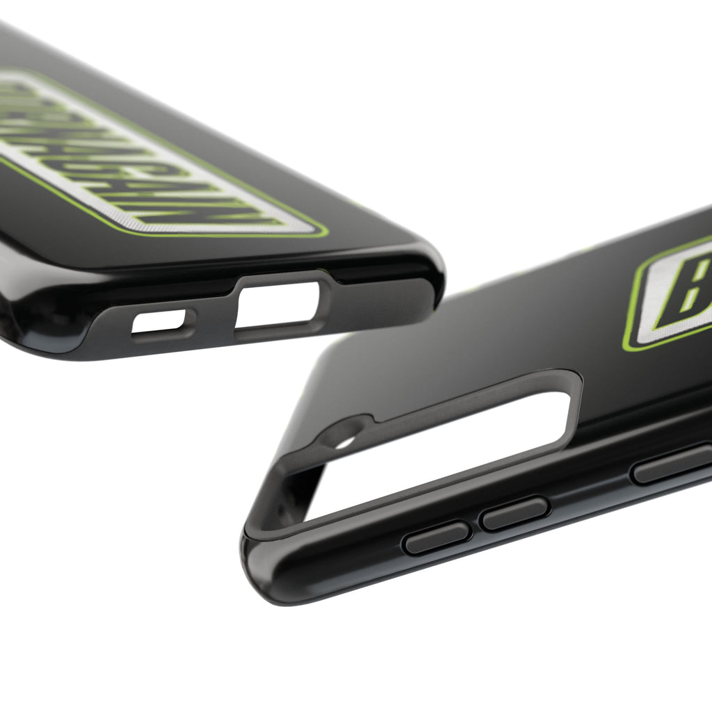 BORNAGAIN vertical logo Phone Case | Black protective tough case