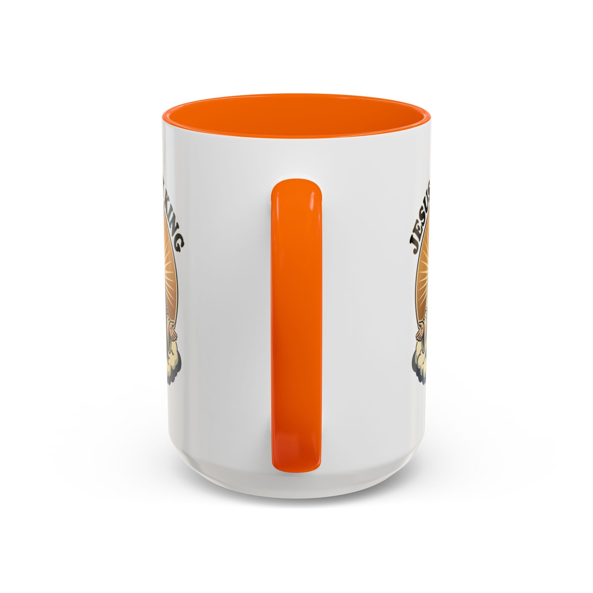 Jesus Is My King Accent Coffee Mug — Christian Religious Ceramic Mug (11/15oz)