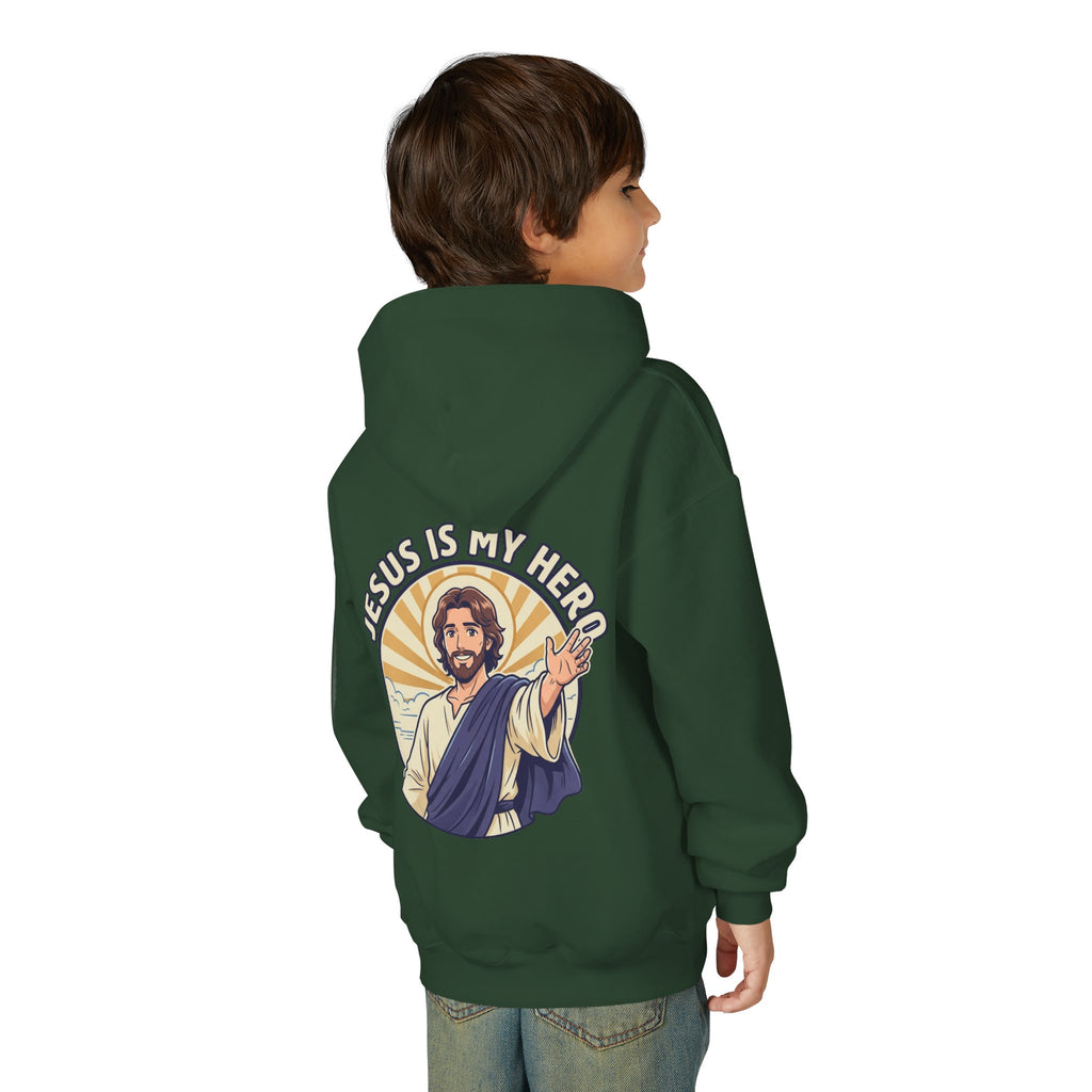 FTF - 'Jesus Is My Hero' Christian Faith Pullover (For The Fathers Logo)