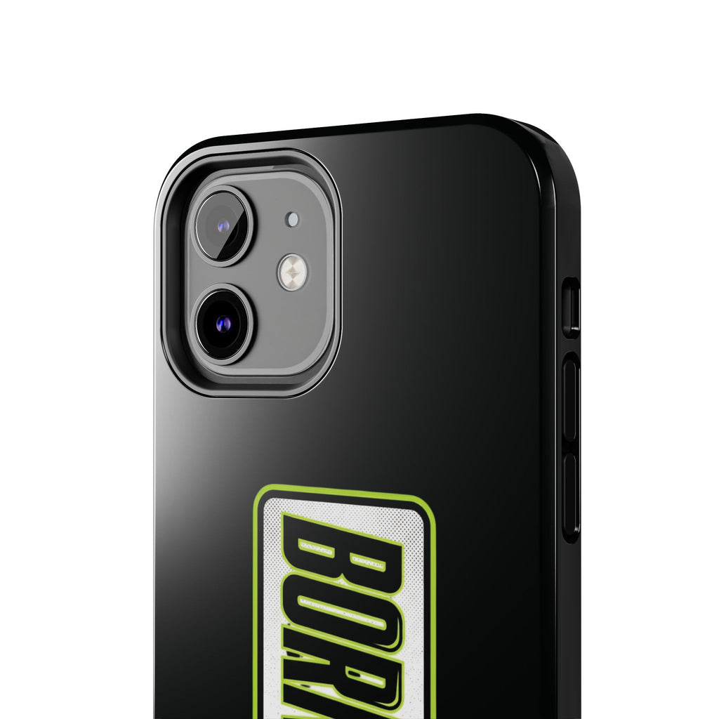 BORNAGAIN vertical logo Phone Case | Black protective tough case