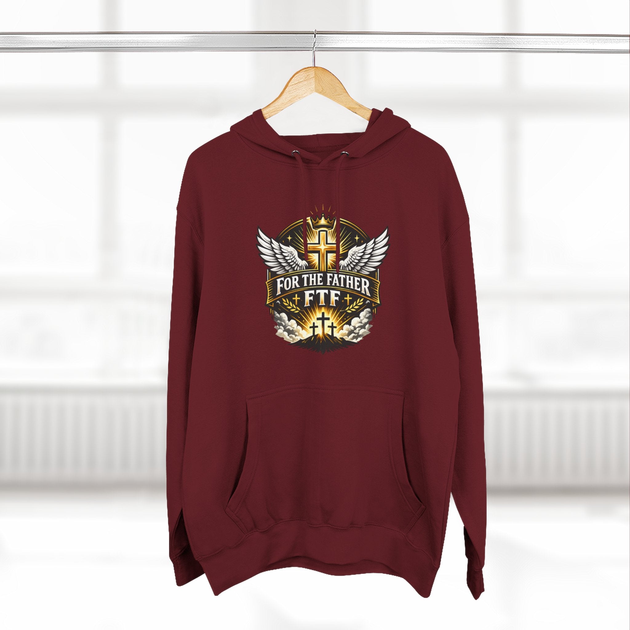 Faith Over Fear Hoodie — "For The Father" Christian Graphic Pullover