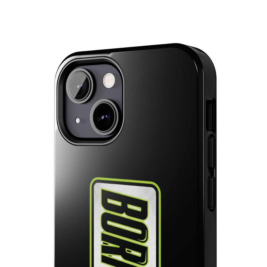BORNAGAIN vertical logo Phone Case | Black protective tough case