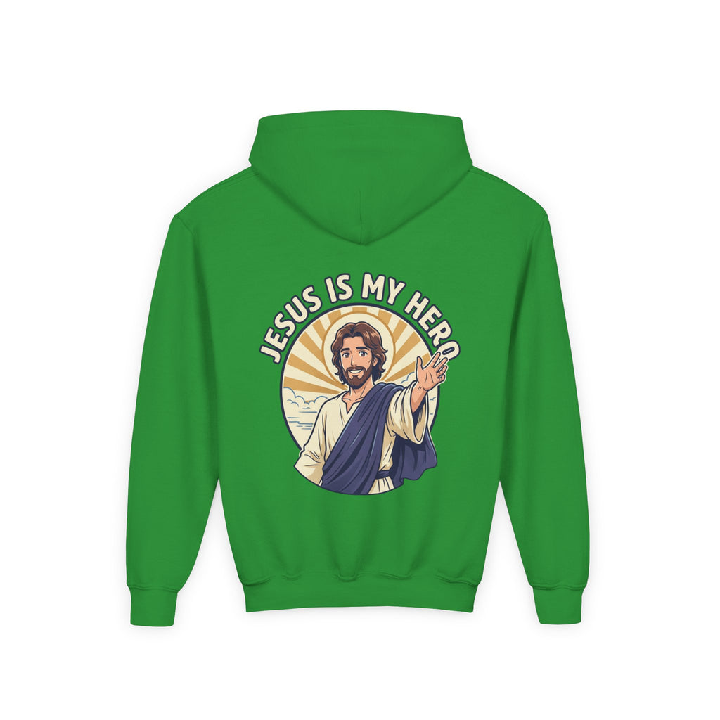 FTF - 'Jesus Is My Hero' Christian Faith Pullover (For The Fathers Logo)