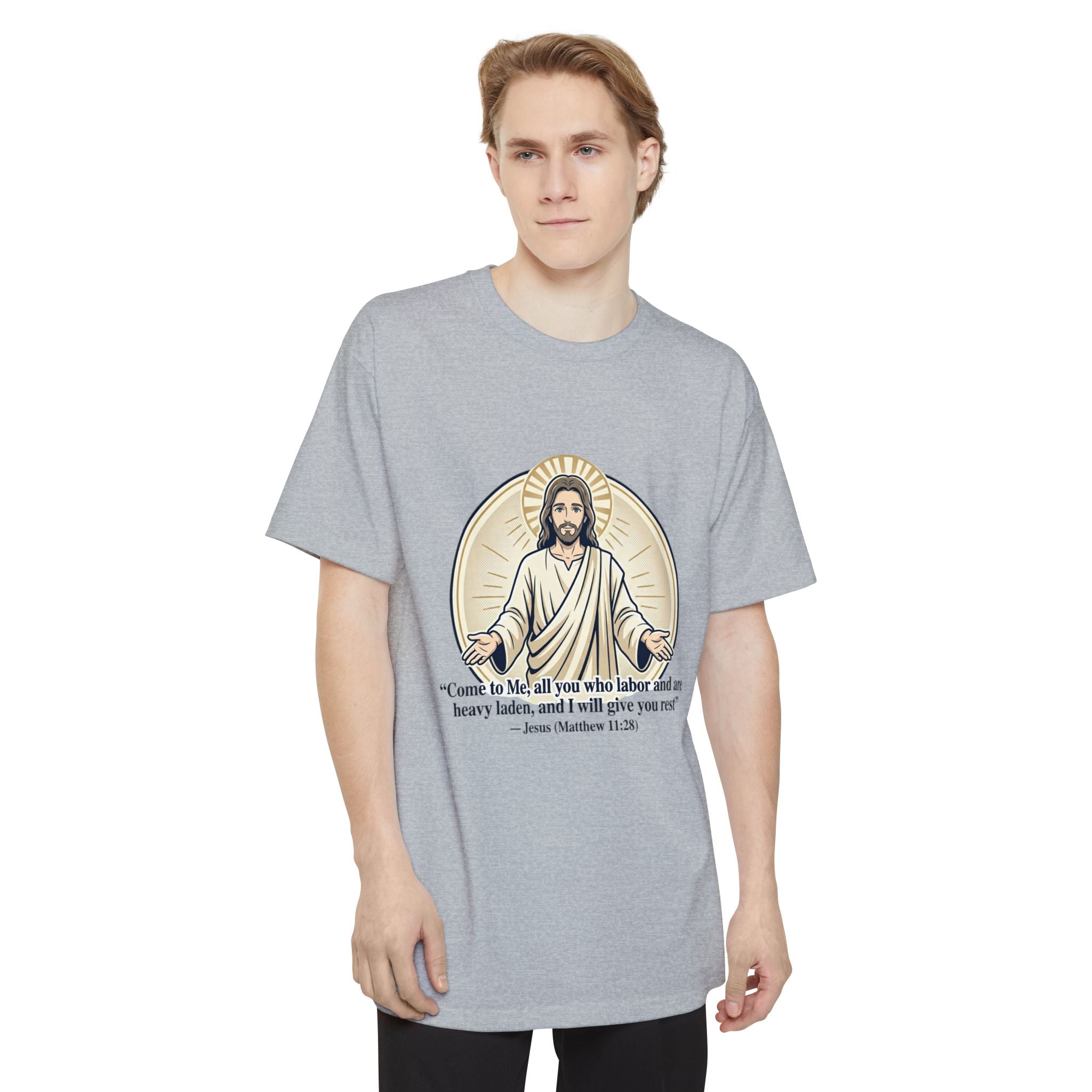 Jesus – Matthew 11:28 (Big & Tall) Christian Faith Tee
