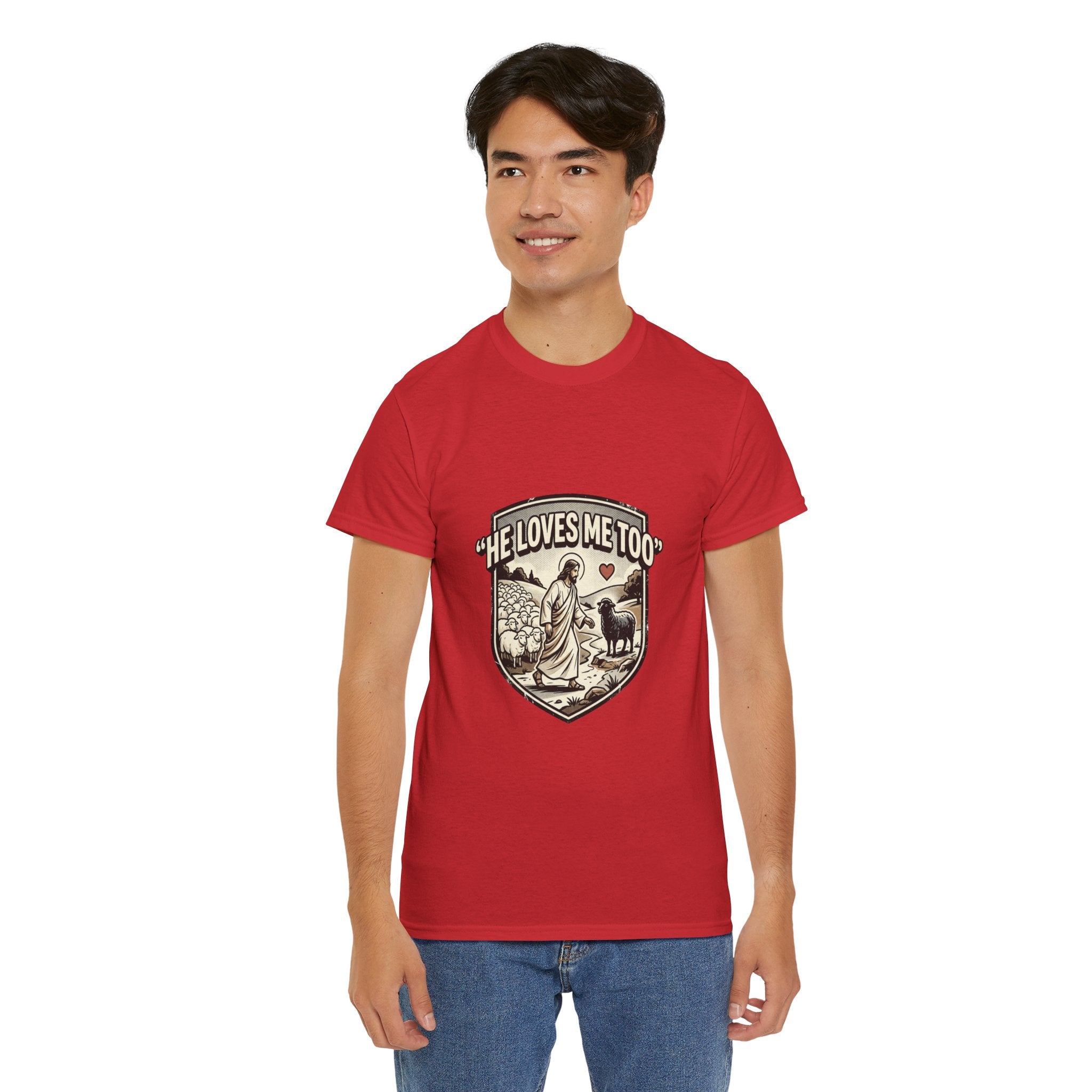 He Loves Me Too T-Shirt — Christian Shepherd & Lamb Faith Tee