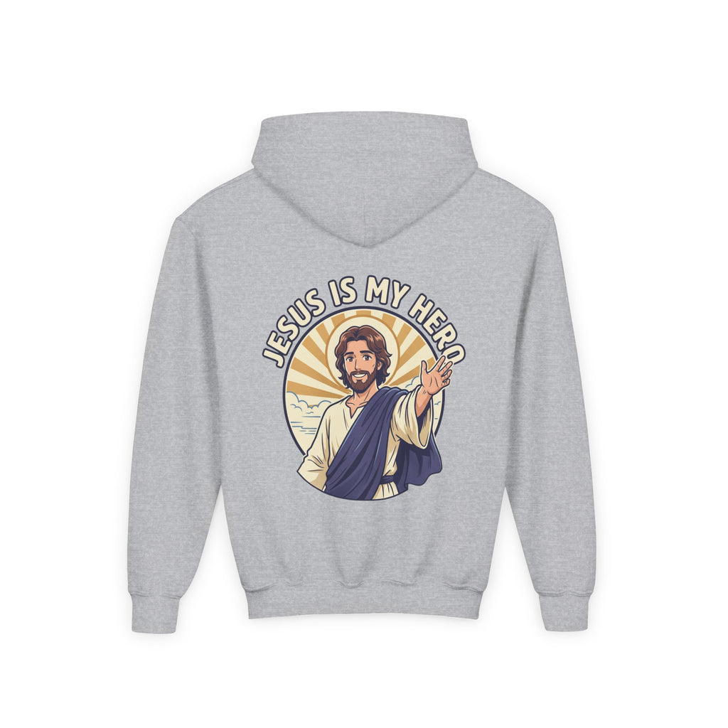FTF - 'Jesus Is My Hero' Christian Faith Pullover (For The Fathers Logo)