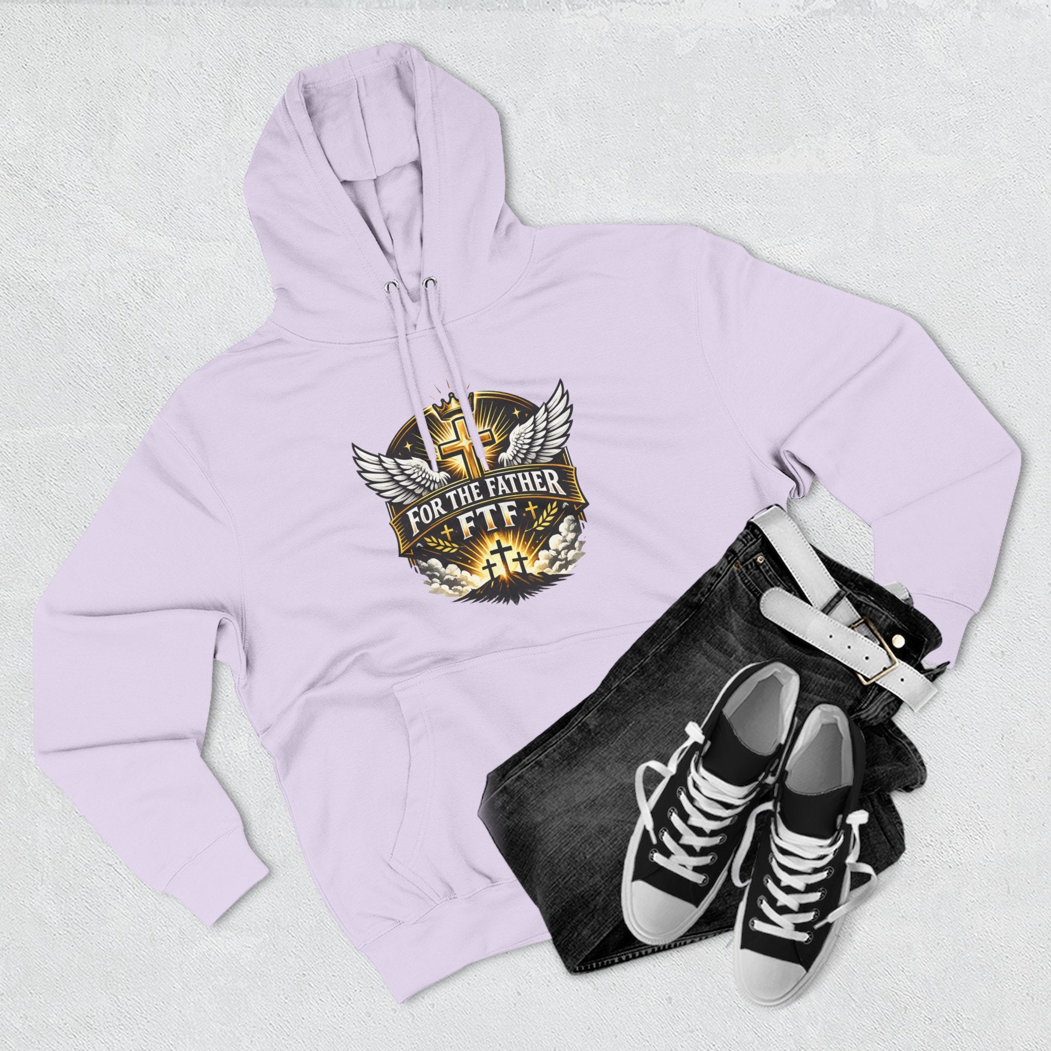 Faith Over Fear Hoodie — "For The Father" Christian Graphic Pullover