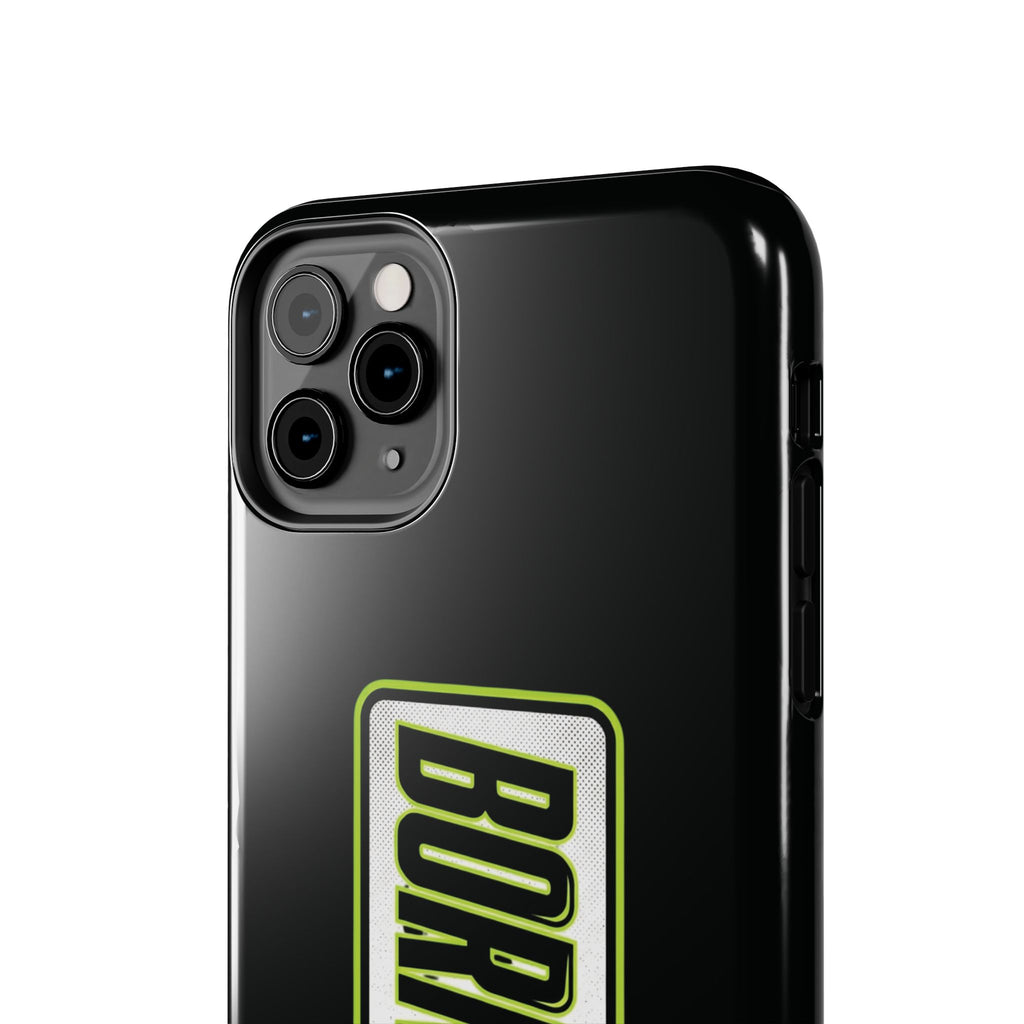 BORNAGAIN vertical logo Phone Case | Black protective tough case