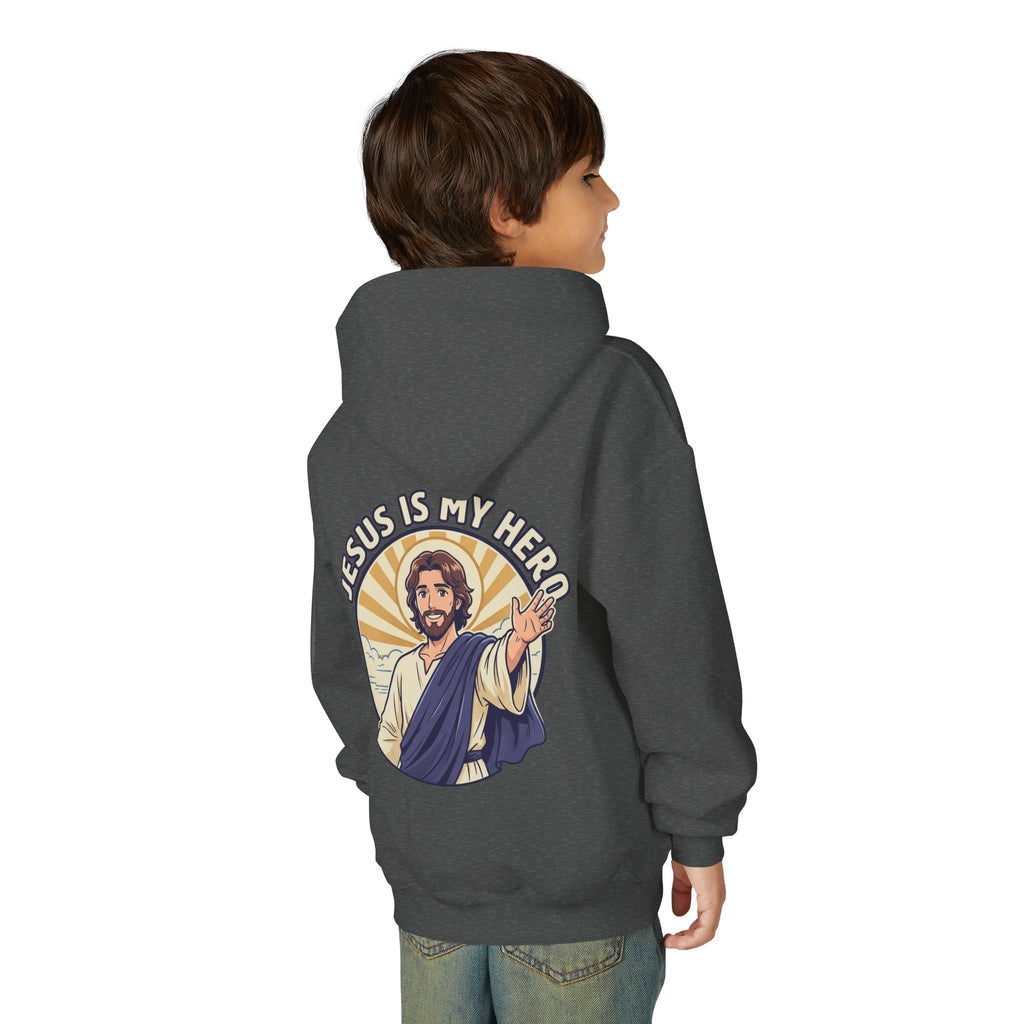 FTF - 'Jesus Is My Hero' Christian Faith Pullover (For The Fathers Logo)