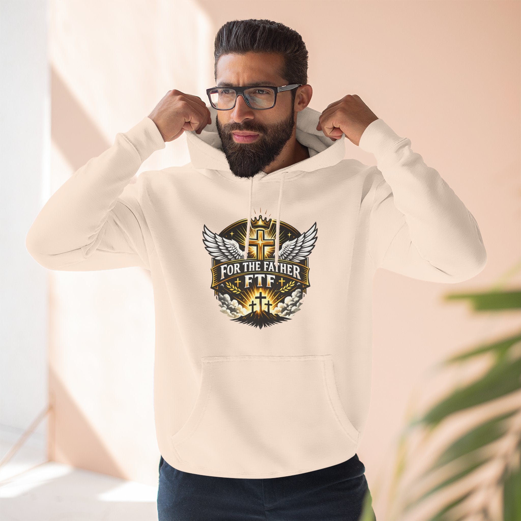 Faith Over Fear Hoodie — "For The Father" Christian Graphic Pullover