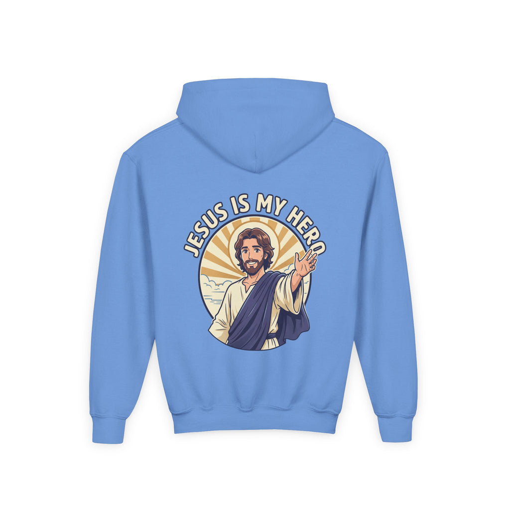 FTF - 'Jesus Is My Hero' Christian Faith Pullover (For The Fathers Logo)