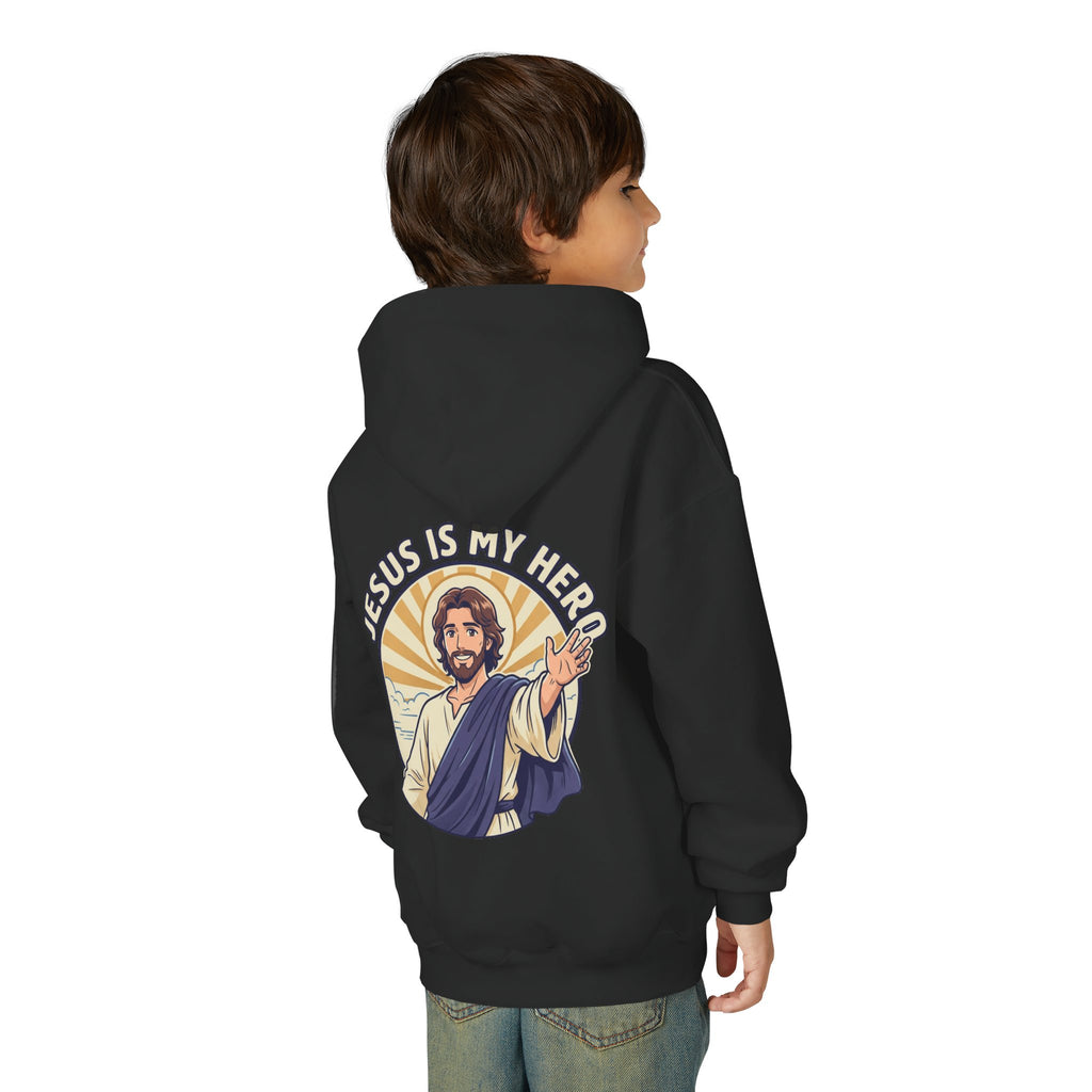 FTF - 'Jesus Is My Hero' Christian Faith Pullover (For The Fathers Logo)