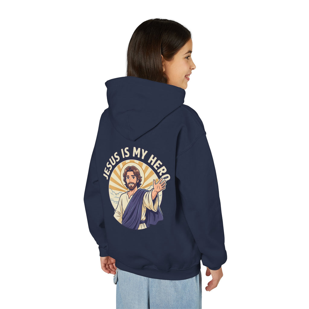 FTF - 'Jesus Is My Hero' Christian Faith Pullover (For The Fathers Logo)