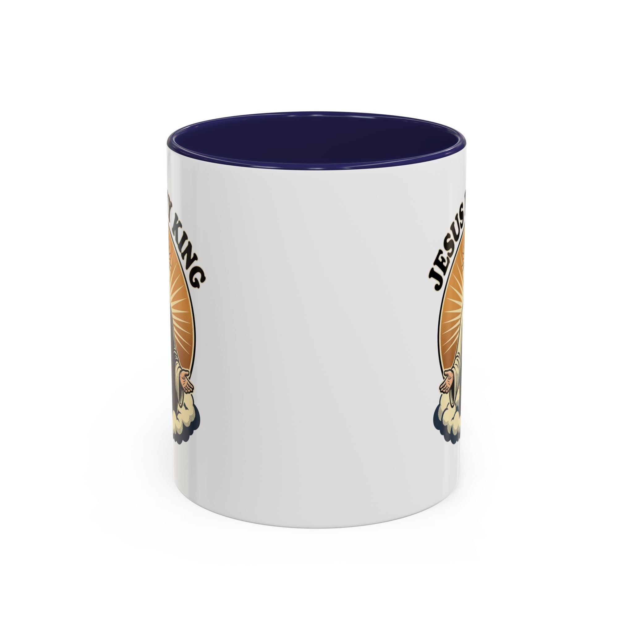 Jesus Is My King Accent Coffee Mug — Christian Religious Ceramic Mug (11/15oz)