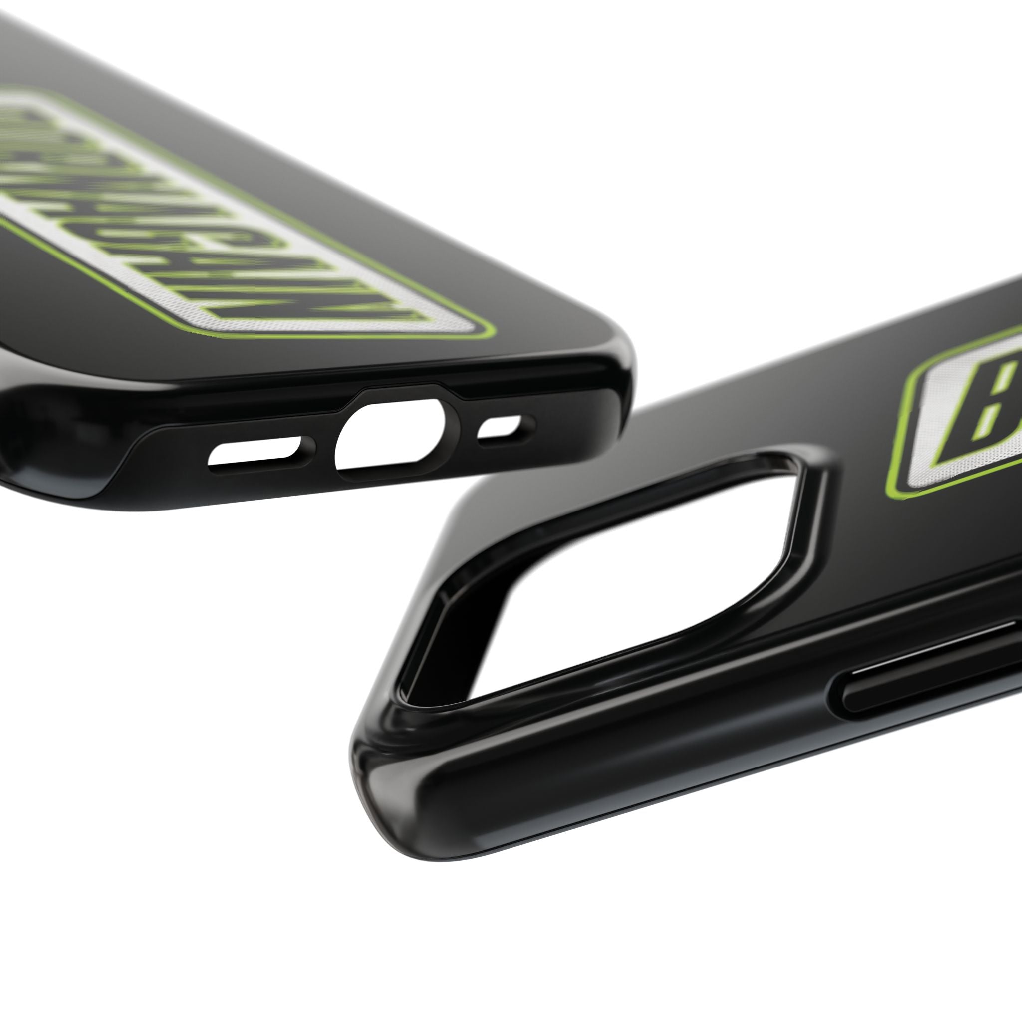 BORNAGAIN vertical logo Phone Case | Black protective tough case