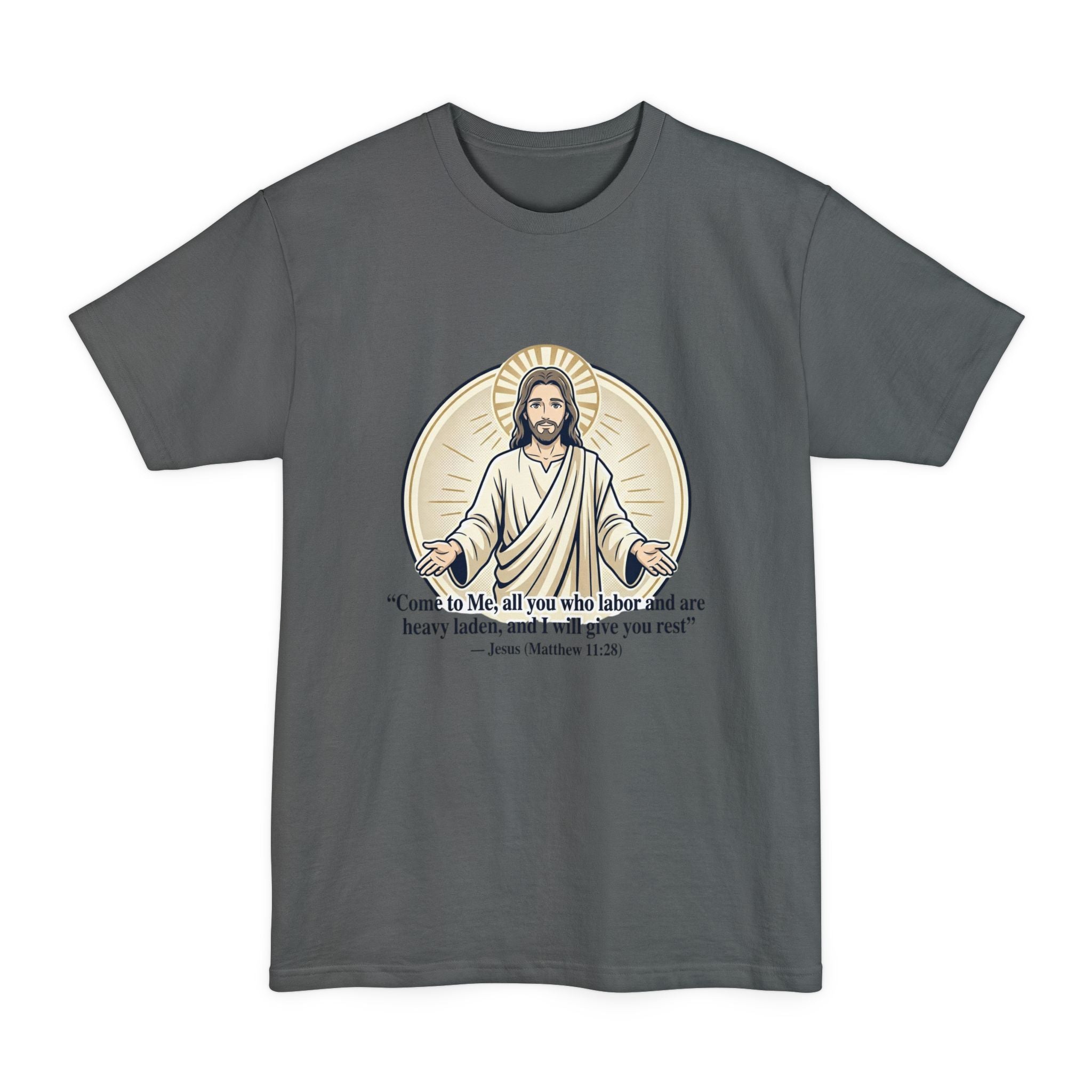 Jesus – Matthew 11:28 (Big & Tall) Christian Faith Tee