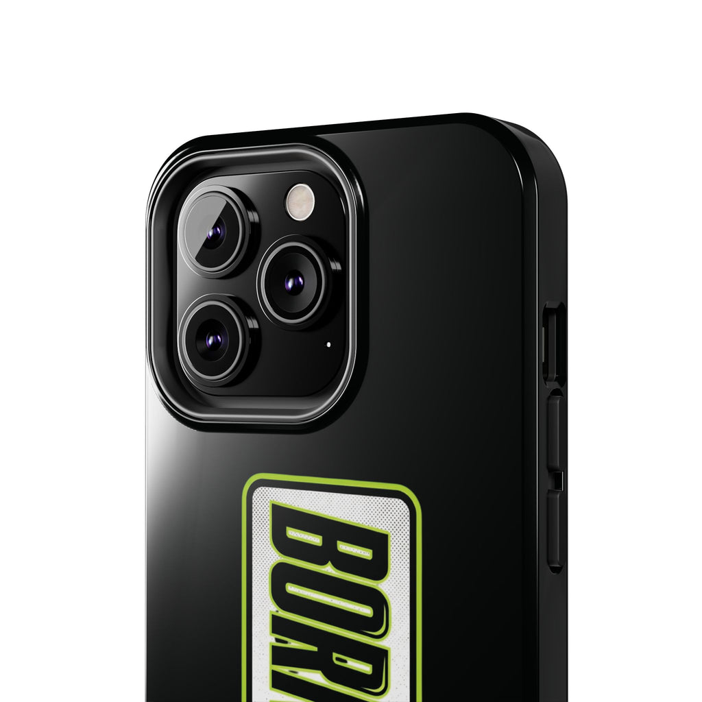 BORNAGAIN vertical logo Phone Case | Black protective tough case