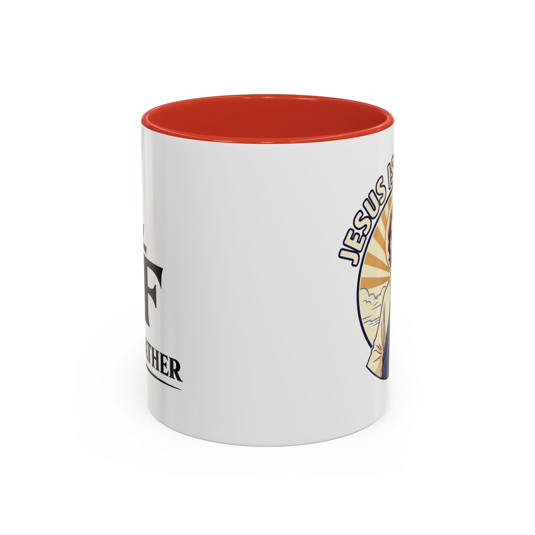 Religious Accent Coffee Mug – "For The Father (FTF)" Cross & Wings Christian Gift