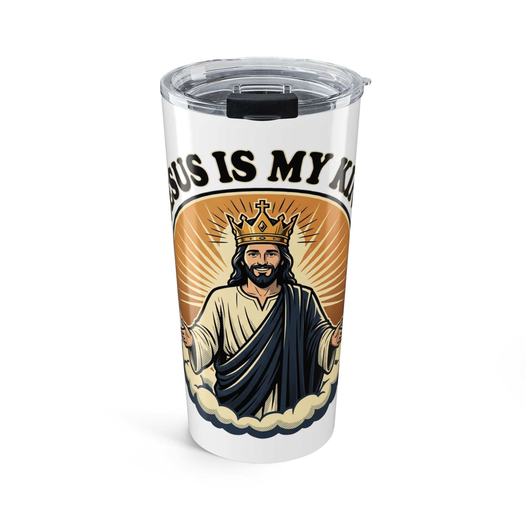 "Jesus Is My King" Insulated 20 Oz Tumbler Travel Cup