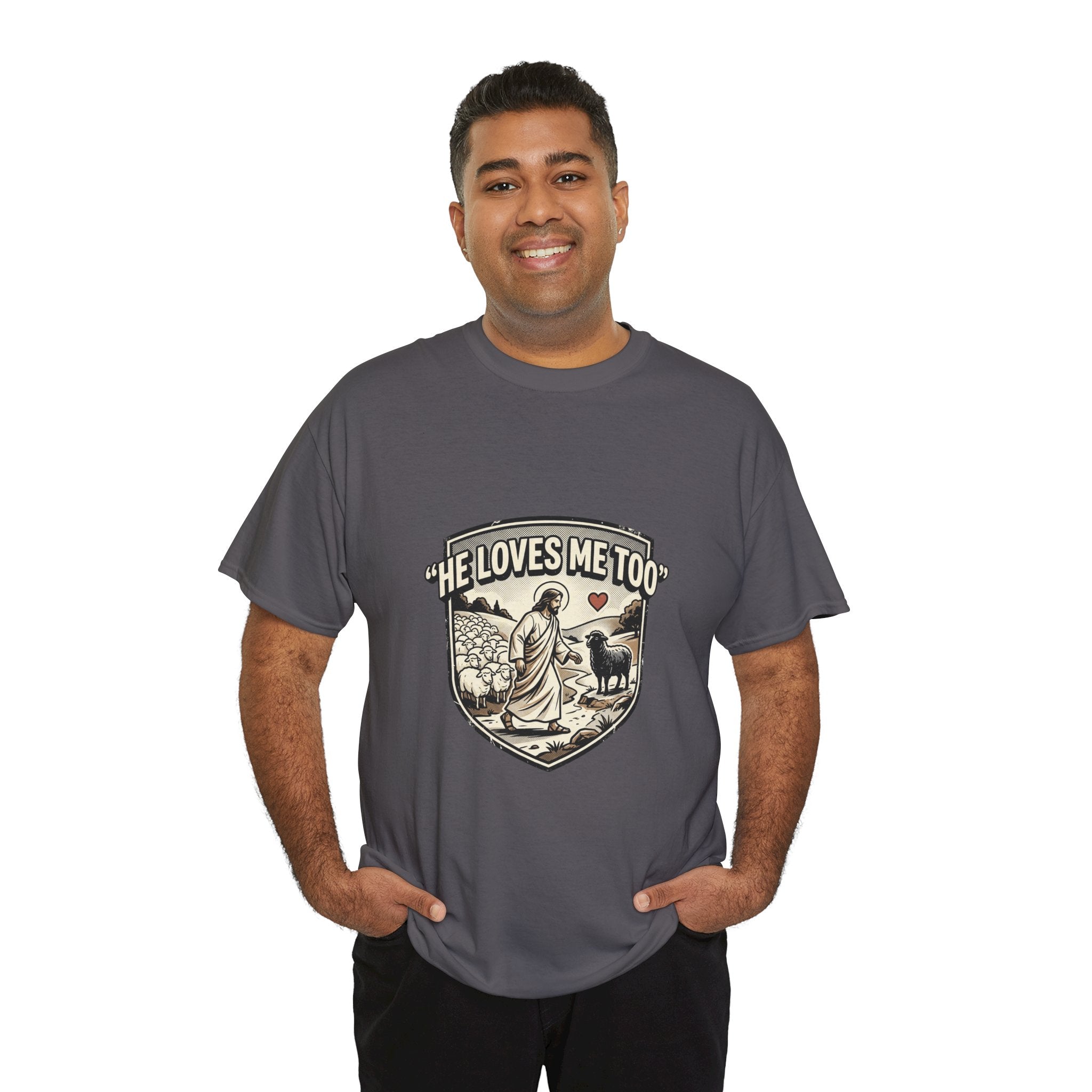 He Loves Me Too T-Shirt — Christian Shepherd & Lamb Faith Tee