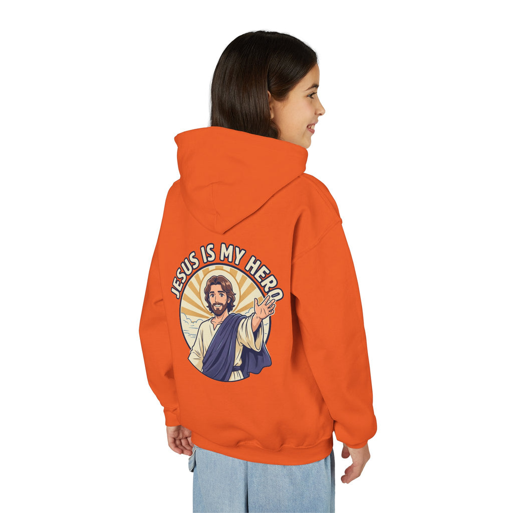 FTF - 'Jesus Is My Hero' Christian Faith Pullover (For The Fathers Logo)