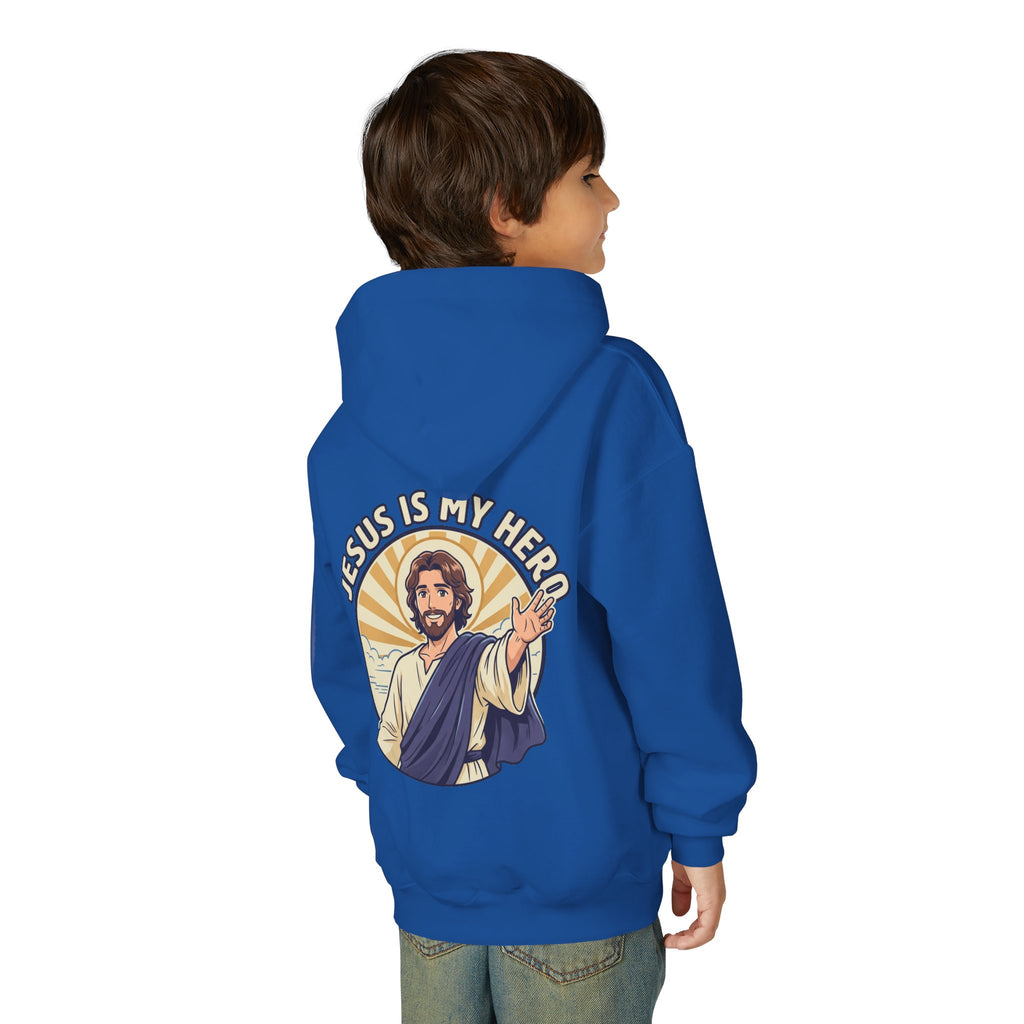 FTF - 'Jesus Is My Hero' Christian Faith Pullover (For The Fathers Logo)