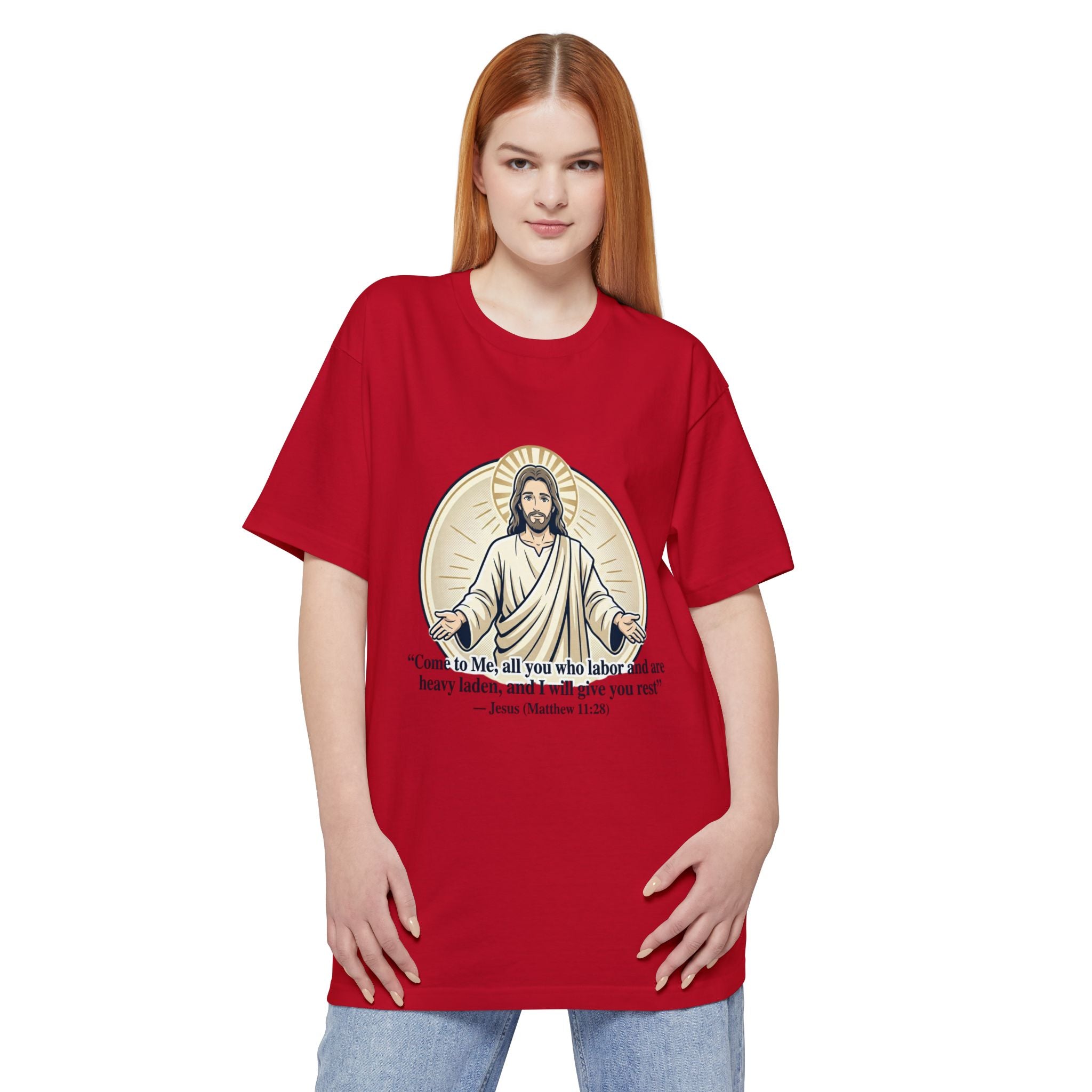 Jesus – Matthew 11:28 (Big & Tall) Christian Faith Tee