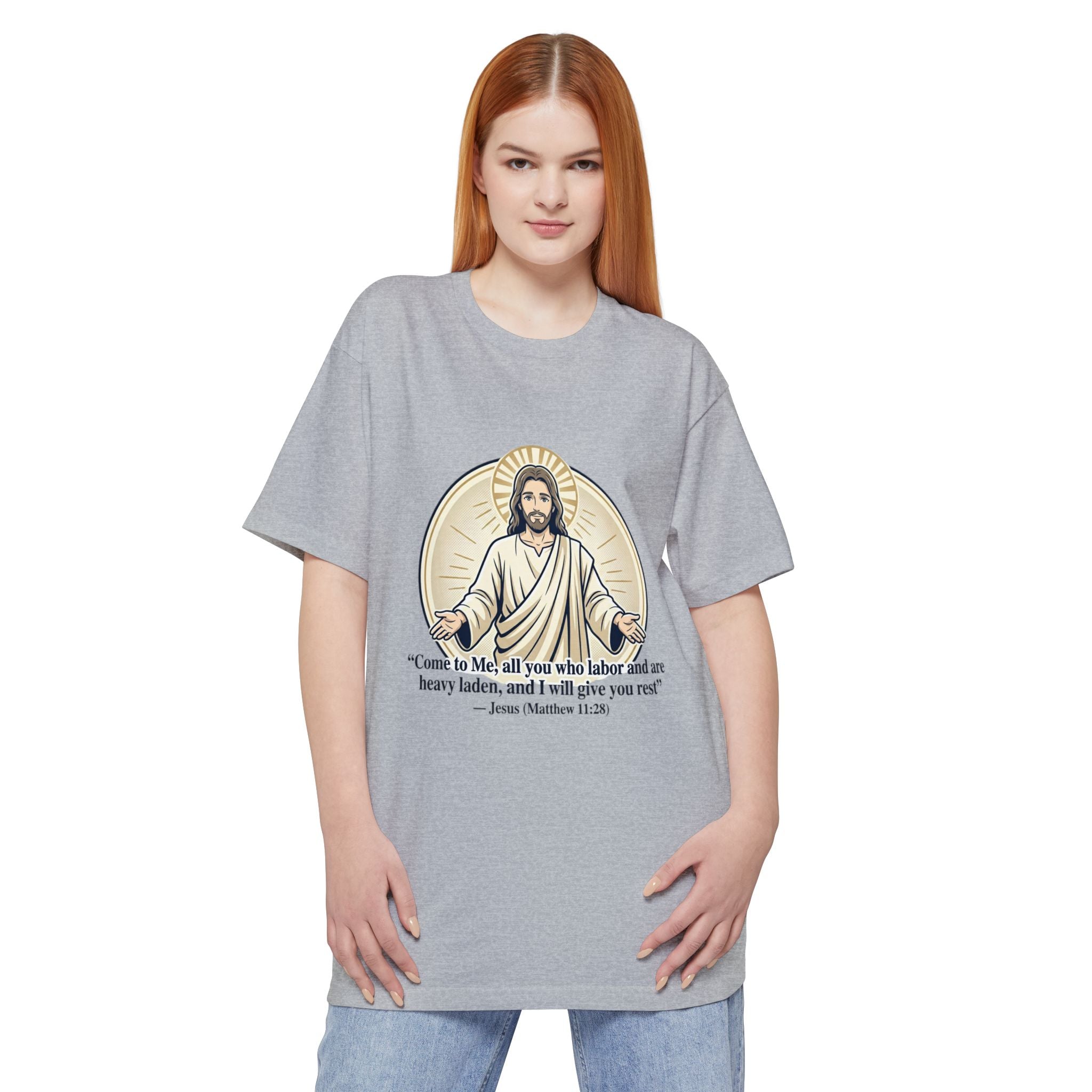 Jesus – Matthew 11:28 (Big & Tall) Christian Faith Tee