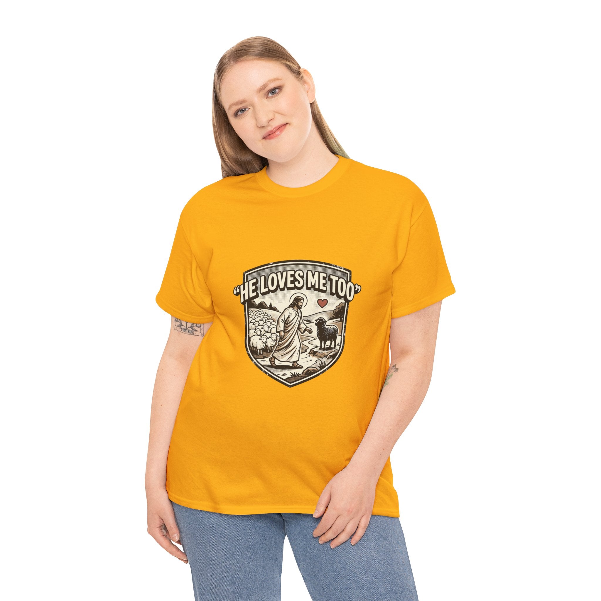 He Loves Me Too T-Shirt — Christian Shepherd & Lamb Faith Tee