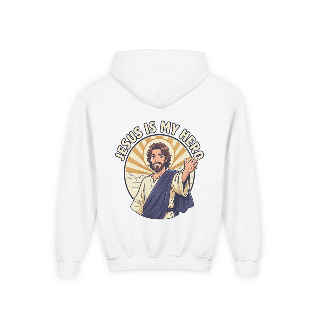 FTF - 'Jesus Is My Hero' Christian Faith Pullover (For The Fathers Logo)